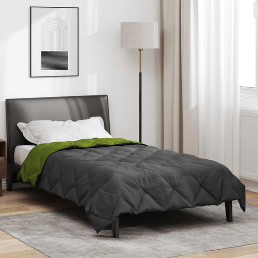 Zomerdekbed Groen en Antraciet 200 x 135 cm Microfiber is nu te koop bij PeponiXL, paradijselijk wonen!