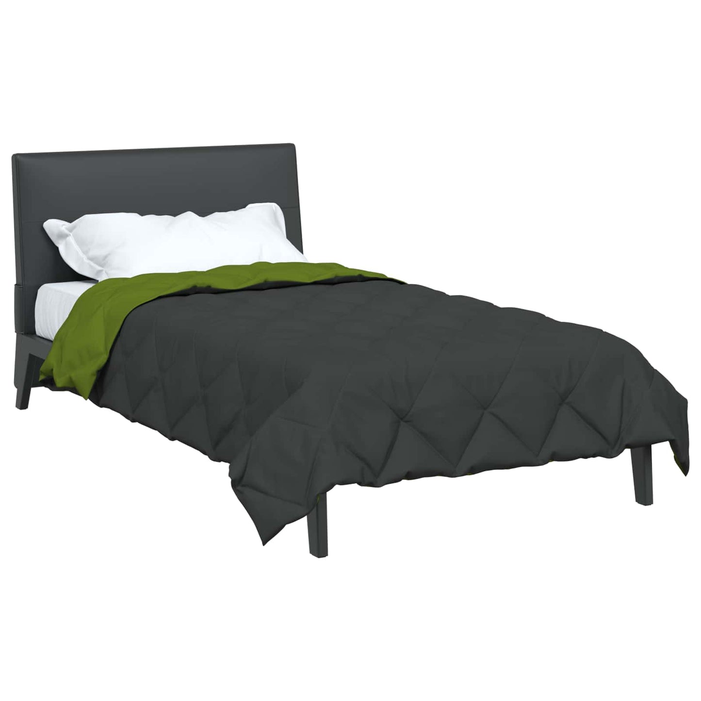 Zomerdekbed Groen en Antraciet 200 x 155 cm Microfiber is nu te koop bij PeponiXL, paradijselijk wonen!