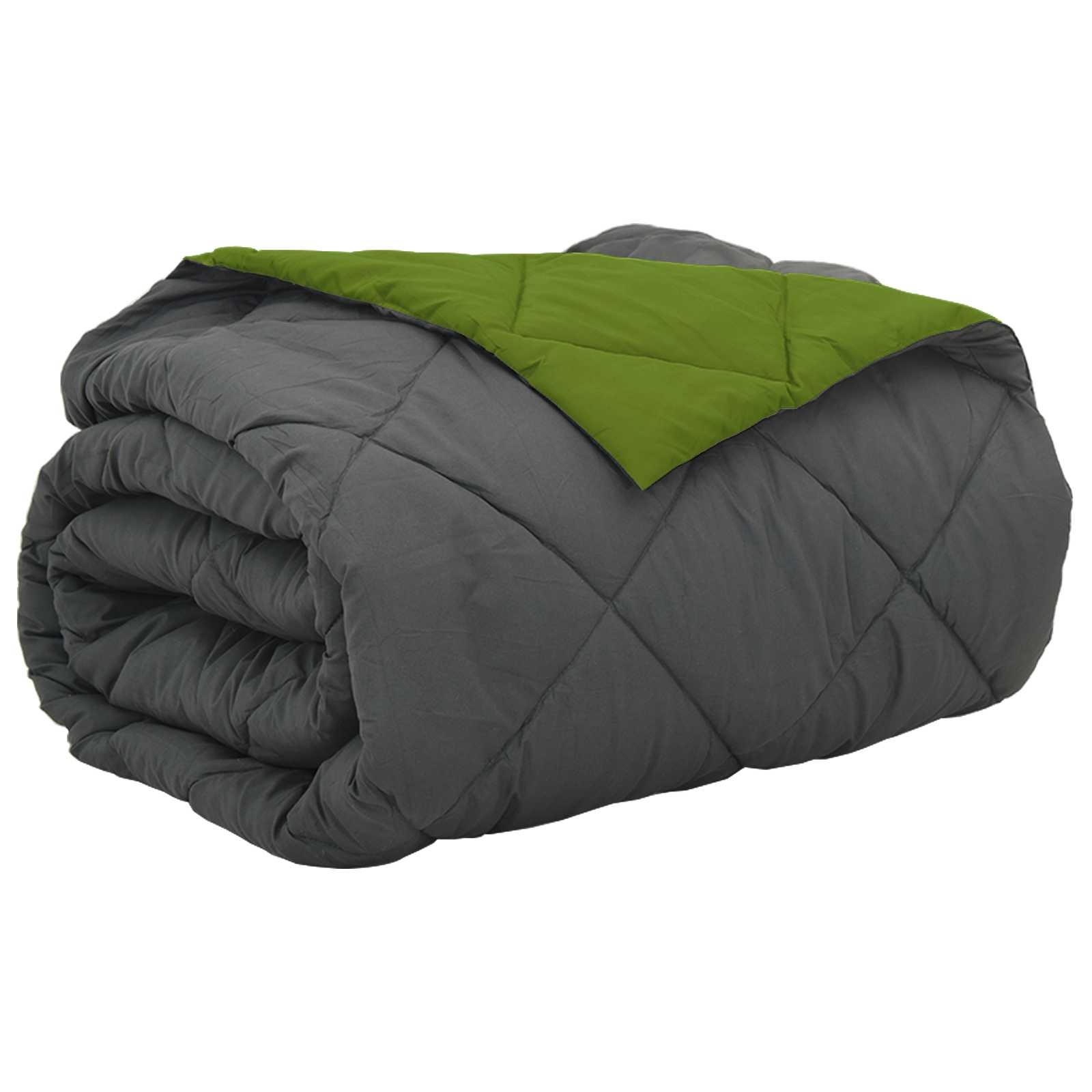 Zomerdekbed Groen en Antraciet 220 x 200 cm Microfiber is nu te koop bij PeponiXL, paradijselijk wonen!