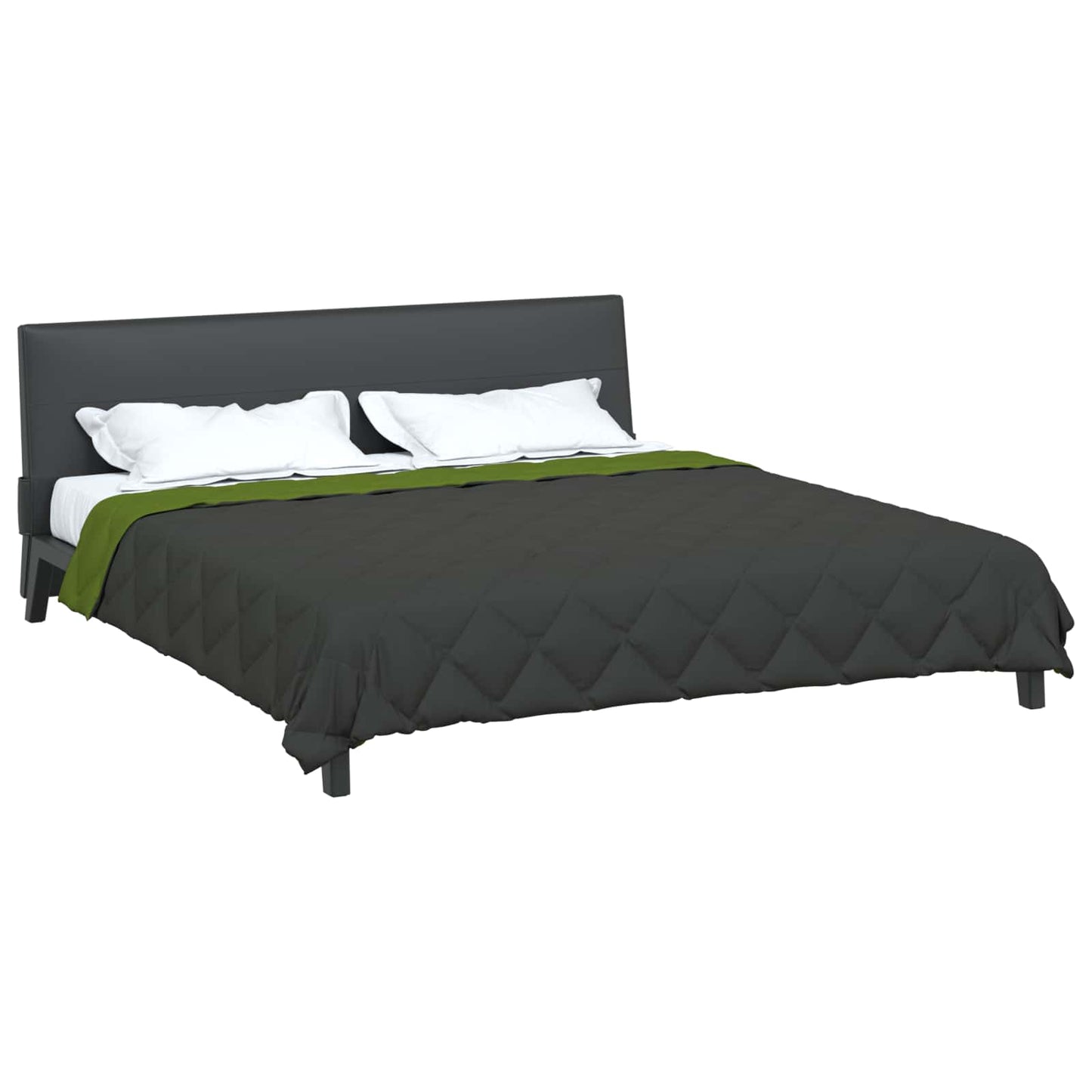 Zomerdekbed Groen en Antraciet 220 x 240 cm Microfiber is nu te koop bij PeponiXL, paradijselijk wonen!