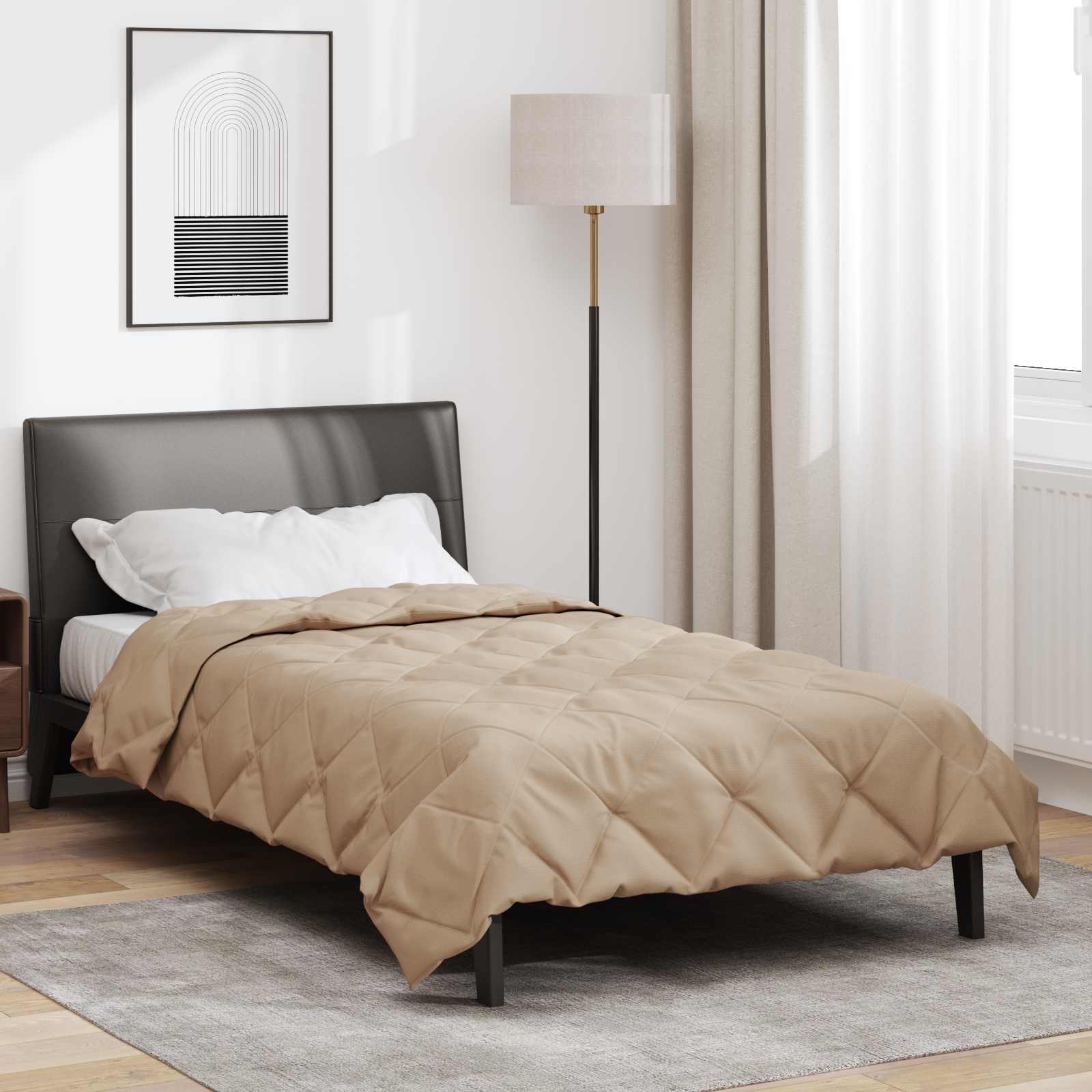 Zomerdekbed Taupe 200 x 155 cm Microfiber is nu te koop bij PeponiXL, paradijselijk wonen!