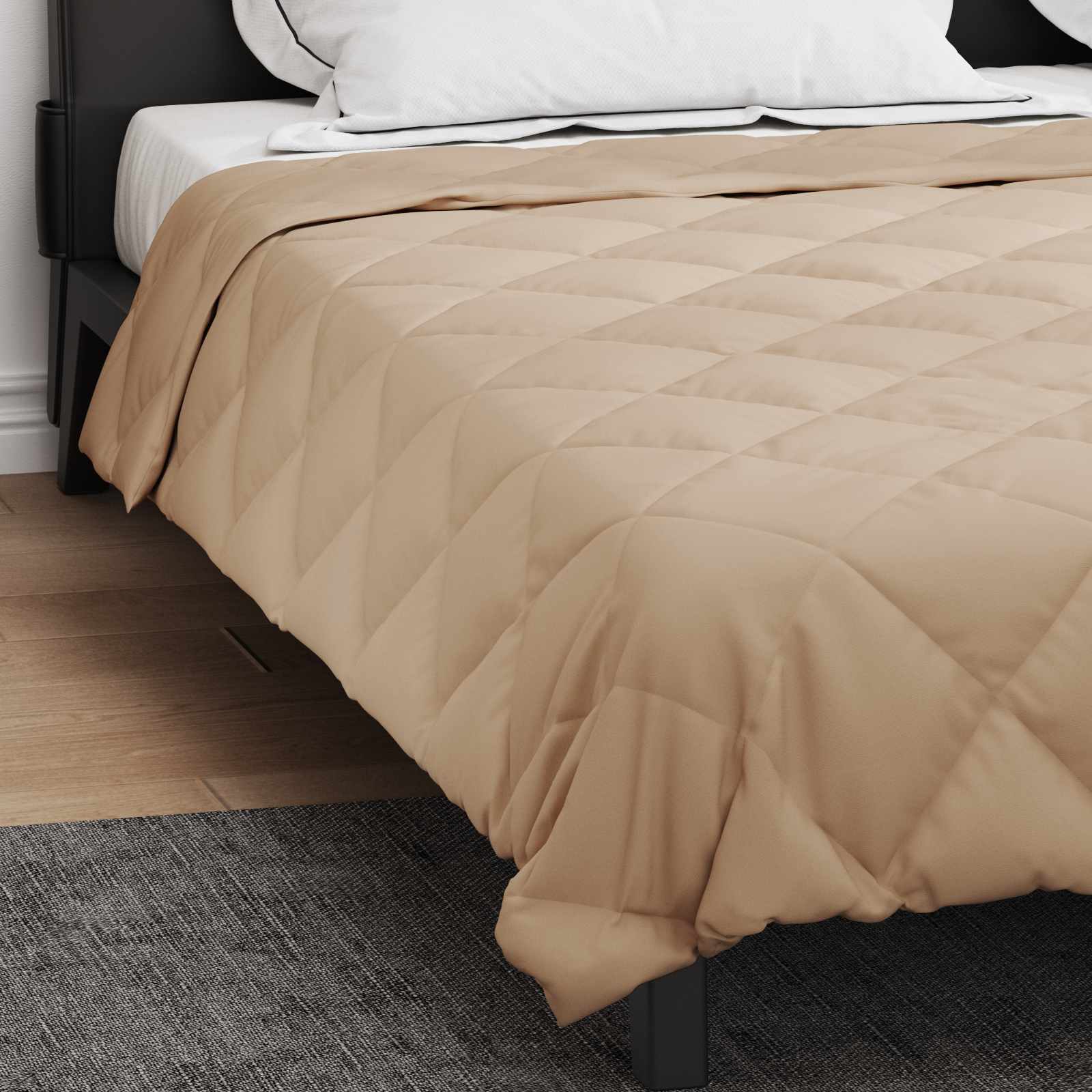 Zomerdekbed Taupe 220 x 200 cm Microfiber is nu te koop bij PeponiXL, paradijselijk wonen!