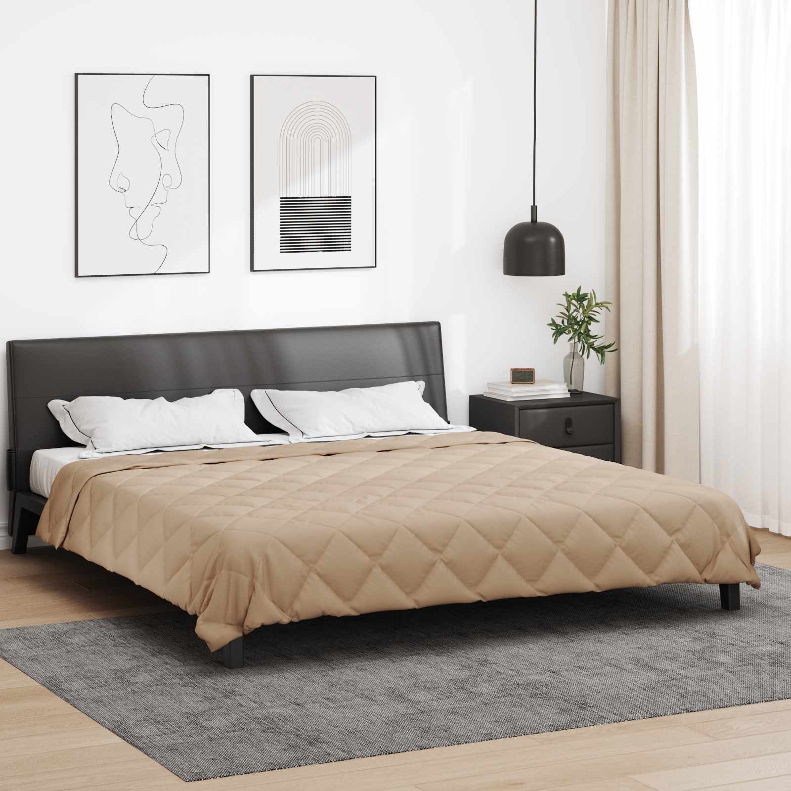 Zomerdekbed Taupe 220 x 200 cm Microfiber is nu te koop bij PeponiXL, paradijselijk wonen!