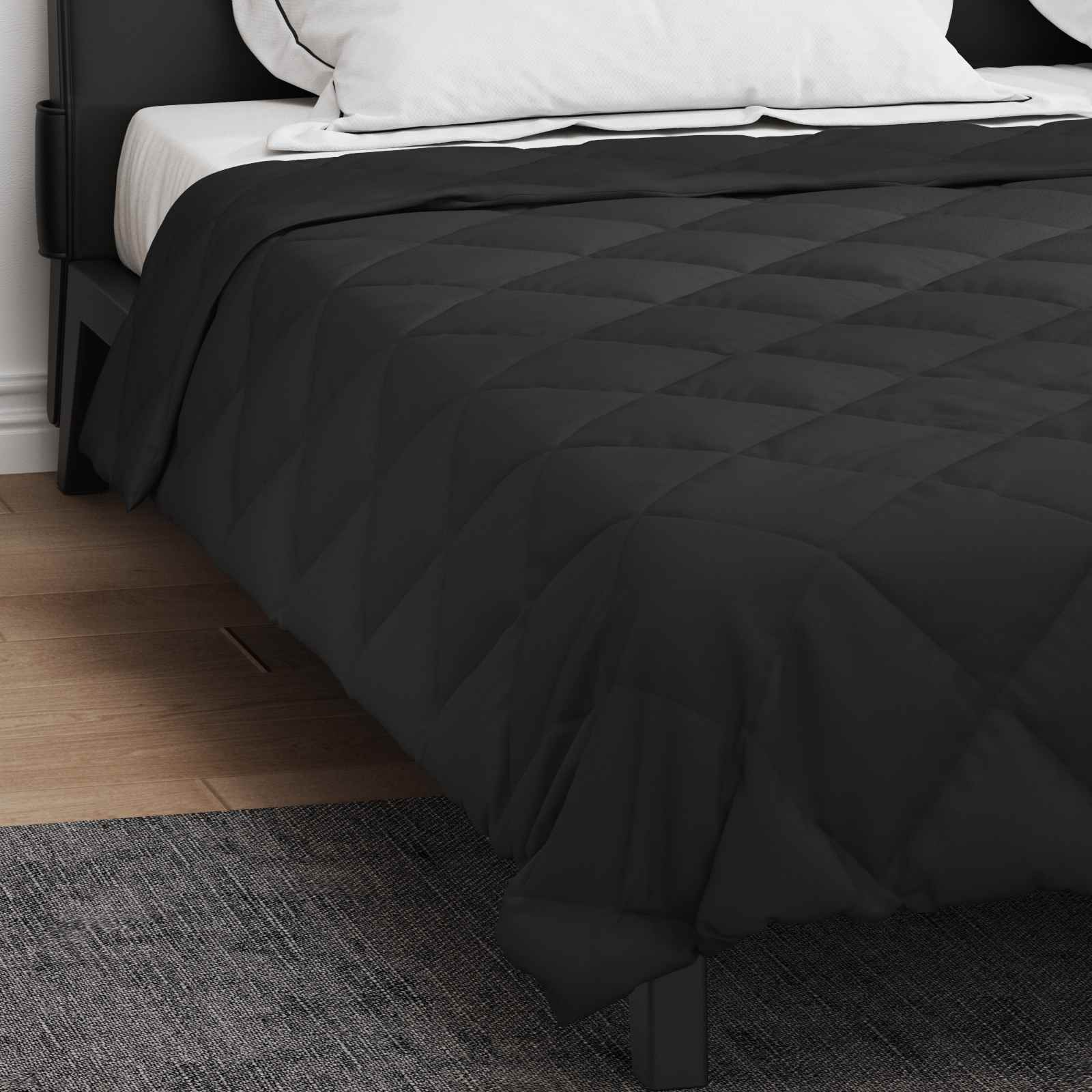 Zomerdekbed Zwart 240 x 260 cm Microfiber is nu te koop bij PeponiXL, paradijselijk wonen!