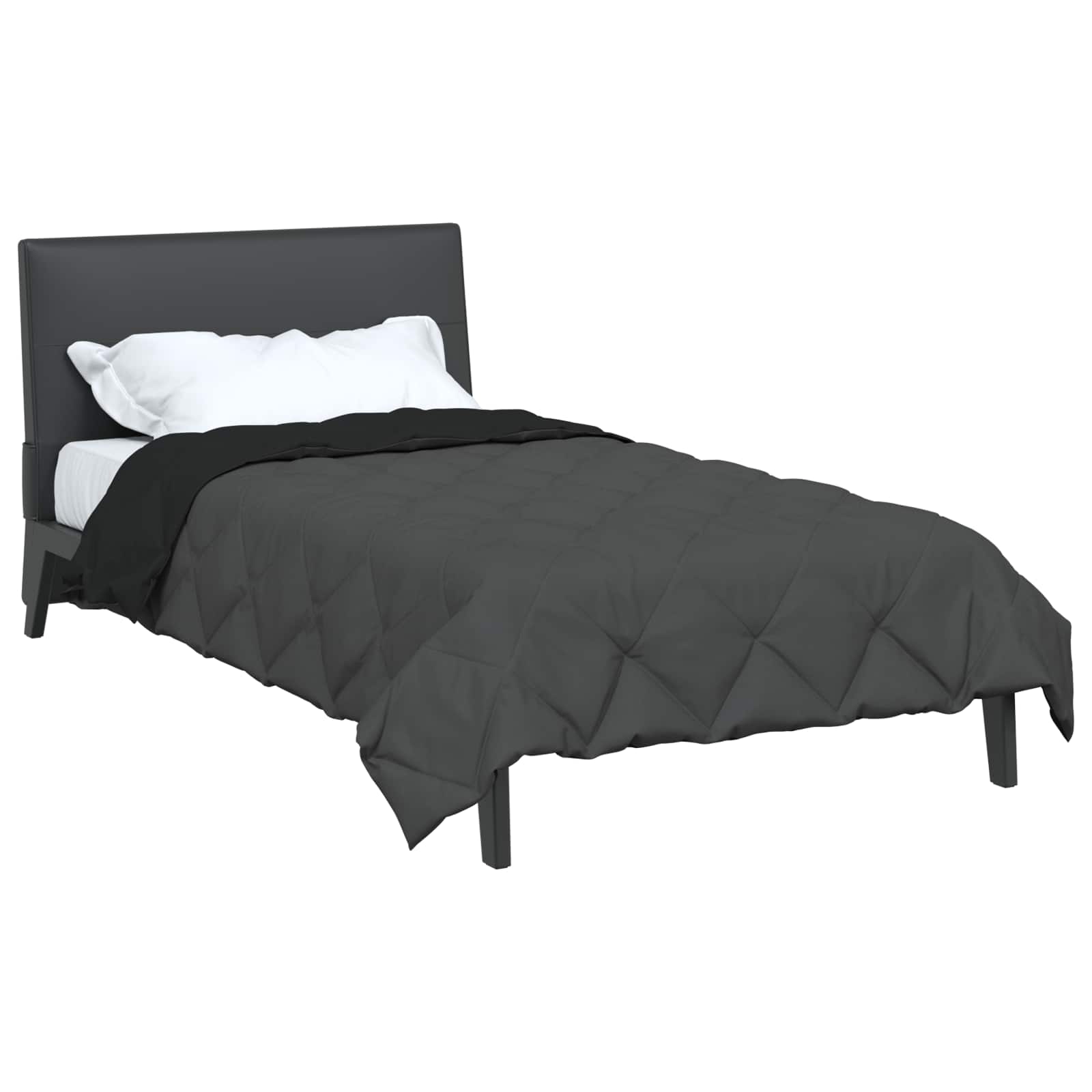 Zomerdekbed Zwart en Anthraciet 200 x 135 cm Microfiber is nu te koop bij PeponiXL, paradijselijk wonen!