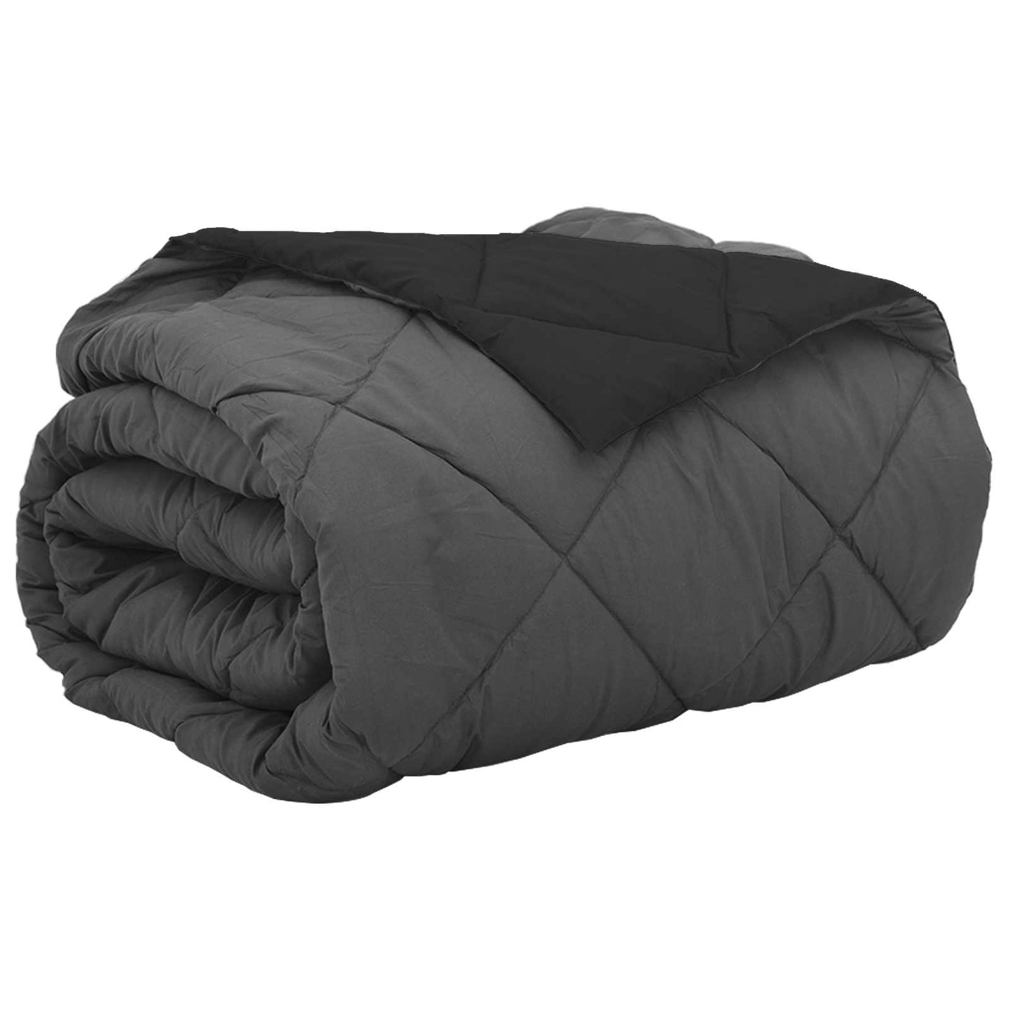 Zomerdekbed Zwart en Anthraciet 220 x 240 cm Microfiber is nu te koop bij PeponiXL, paradijselijk wonen!