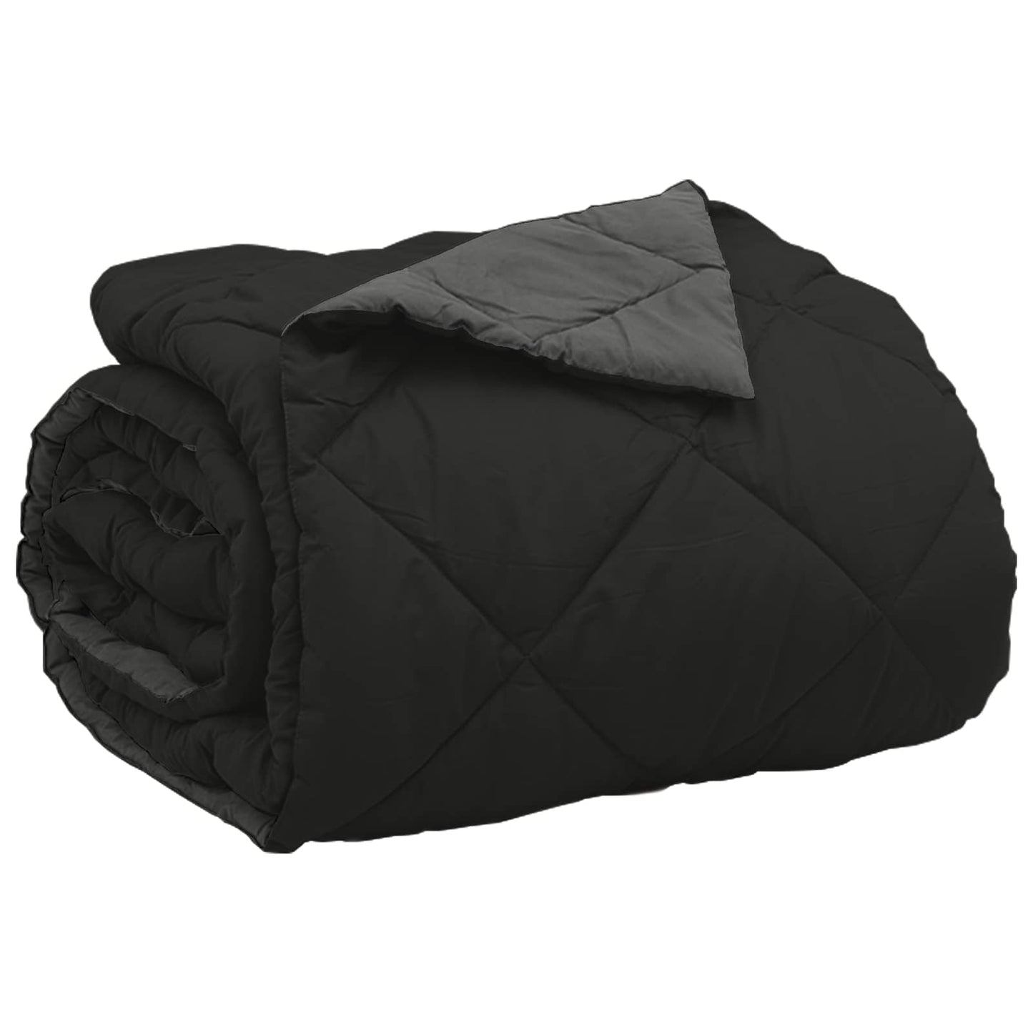 Zomerdekbed Zwart en Anthraciet 220 x 240 cm Microfiber is nu te koop bij PeponiXL, paradijselijk wonen!