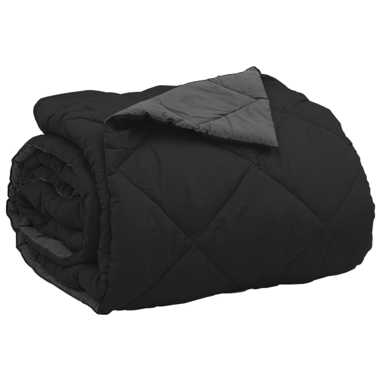 Zomerdekbed Zwart en Anthraciet 220 x 240 cm Microfiber is nu te koop bij PeponiXL, paradijselijk wonen!