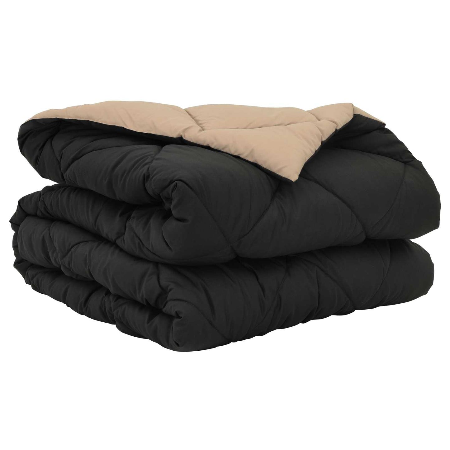 Zomerdekbed Zwart en Taupe 200 x 135 cm Microfiber is nu te koop bij PeponiXL, paradijselijk wonen!