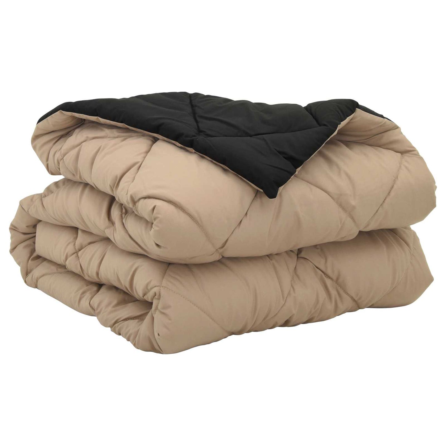 Zomerdekbed Zwart en Taupe 200 x 135 cm Microfiber is nu te koop bij PeponiXL, paradijselijk wonen!