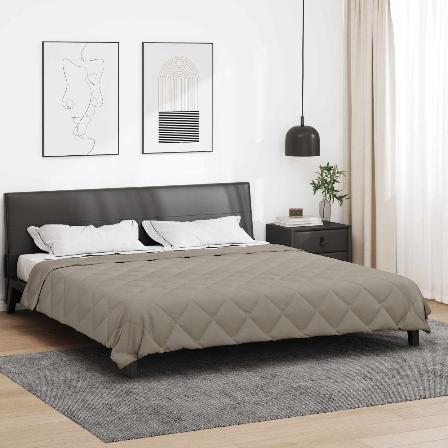 Zomerdekbed Lichtgrijs 240 x 260 cm Microfiber is nu te koop bij PeponiXL, paradijselijk wonen!