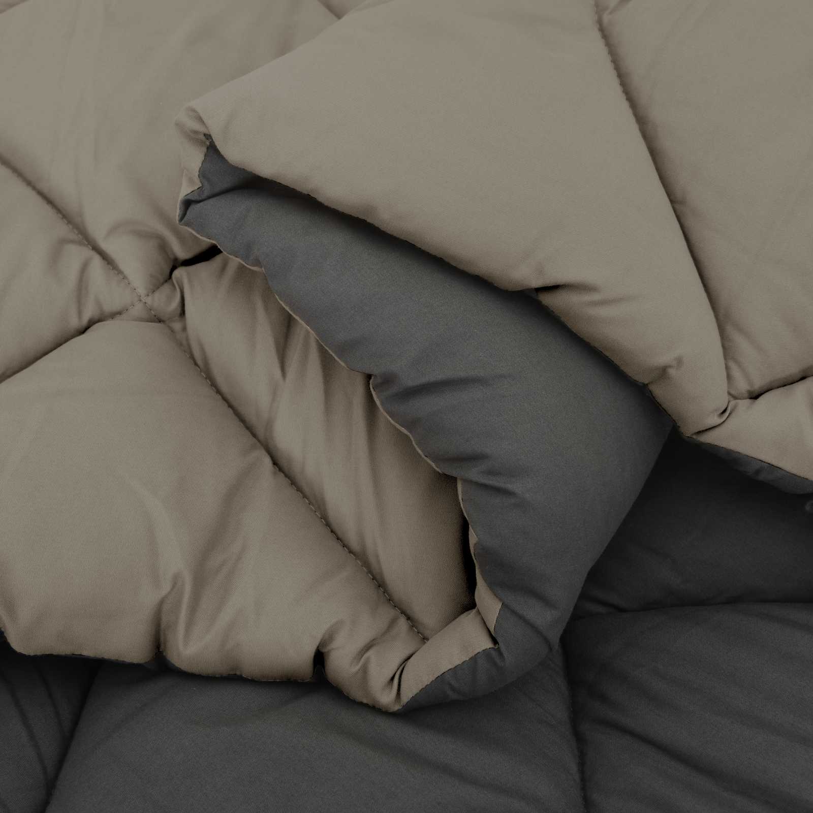 Zomerdekbed Lichtgrijs en Antraciet 220 x 240 cm Microfiber is nu te koop bij PeponiXL, paradijselijk wonen!
