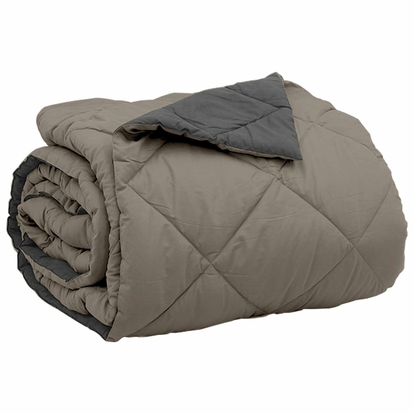 Zomerdekbed Lichtgrijs en Antraciet 220 x 240 cm Microfiber is nu te koop bij PeponiXL, paradijselijk wonen!