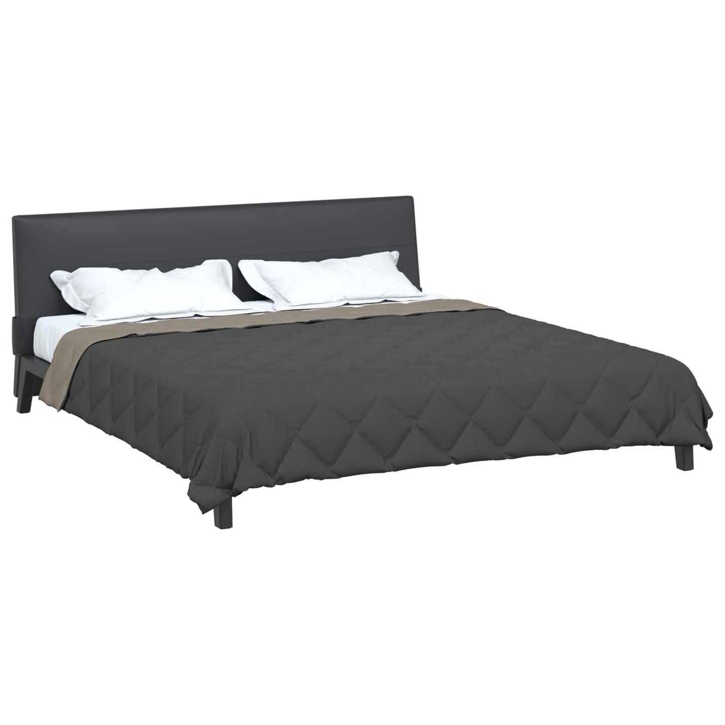 Zomerdekbed Lichtgrijs en Antraciet 220 x 240 cm Microfiber is nu te koop bij PeponiXL, paradijselijk wonen!