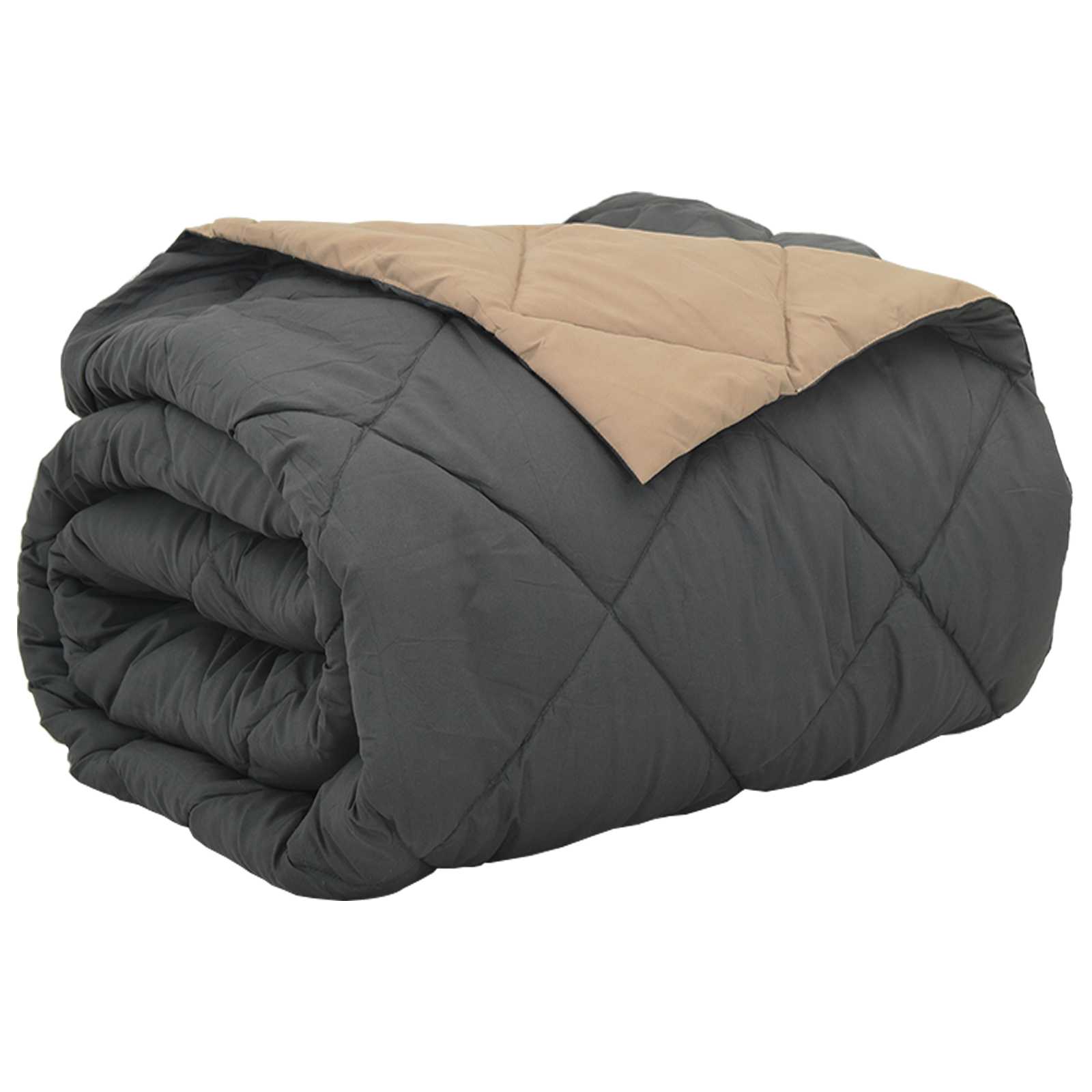 Vol jaar dekbed Antraciet en Taupe 220 x 240 cm Microfiber is nu te koop bij PeponiXL, paradijselijk wonen!