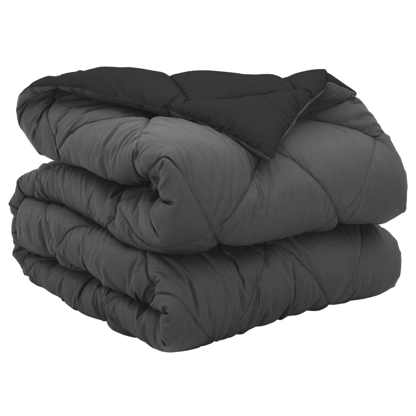 Vol jaar dekbed Zwart en Anthraciet 135 x 220 cm Microfiber is nu te koop bij PeponiXL, paradijselijk wonen!