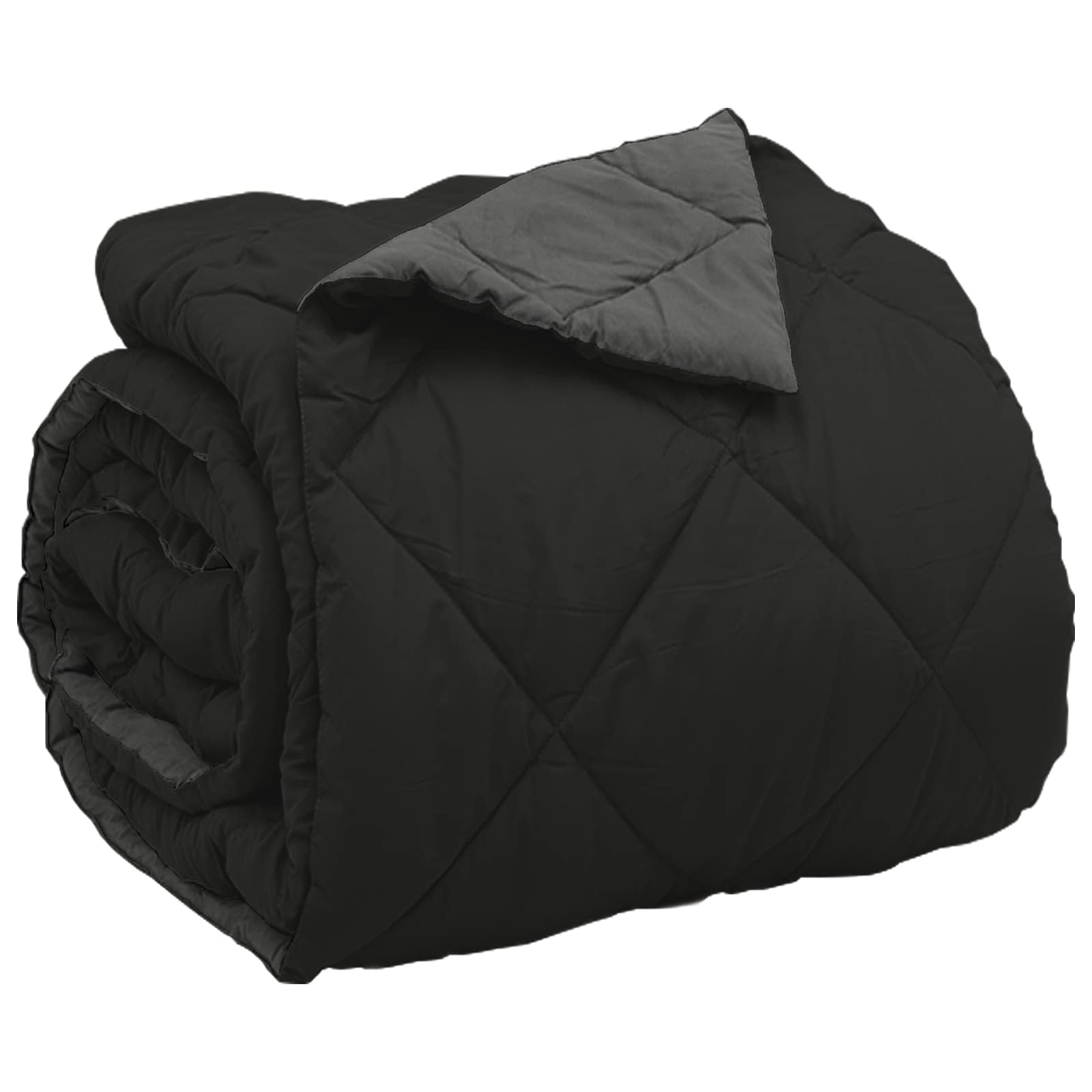 Vol jaar dekbed Zwart en Anthraciet 220 x 240 cm Microfiber is nu te koop bij PeponiXL, paradijselijk wonen!