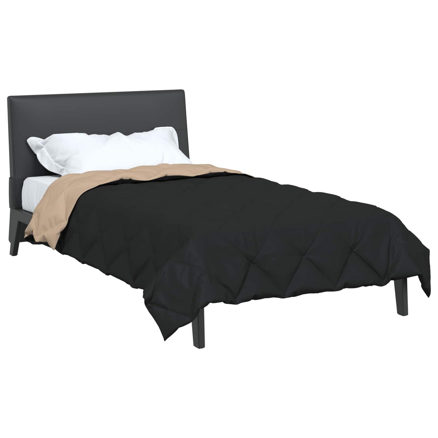 Vol jaar dekbed Zwart en Taupe 140 x 200 cm Microfiber is nu te koop bij PeponiXL, paradijselijk wonen!