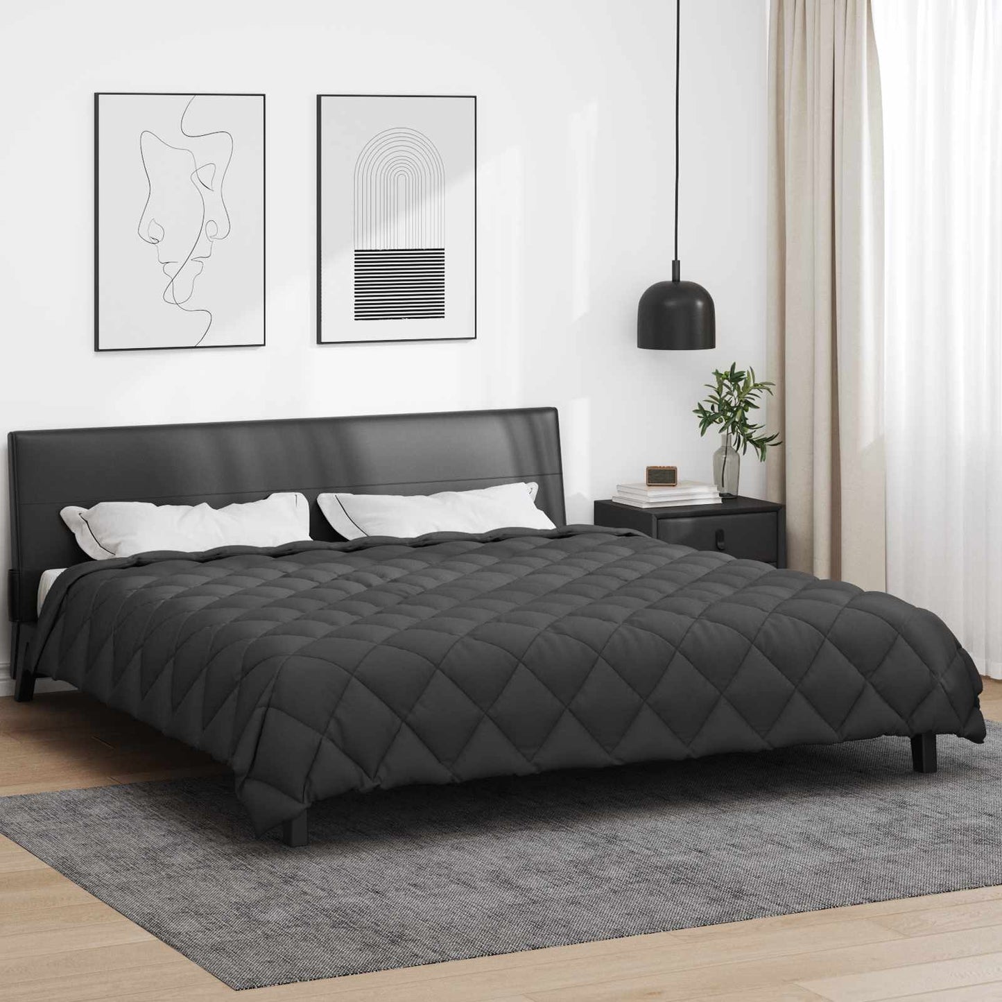 Winter Dekbed Antraciet 220 x 240 cm Microfiber is nu te koop bij PeponiXL, paradijselijk wonen!