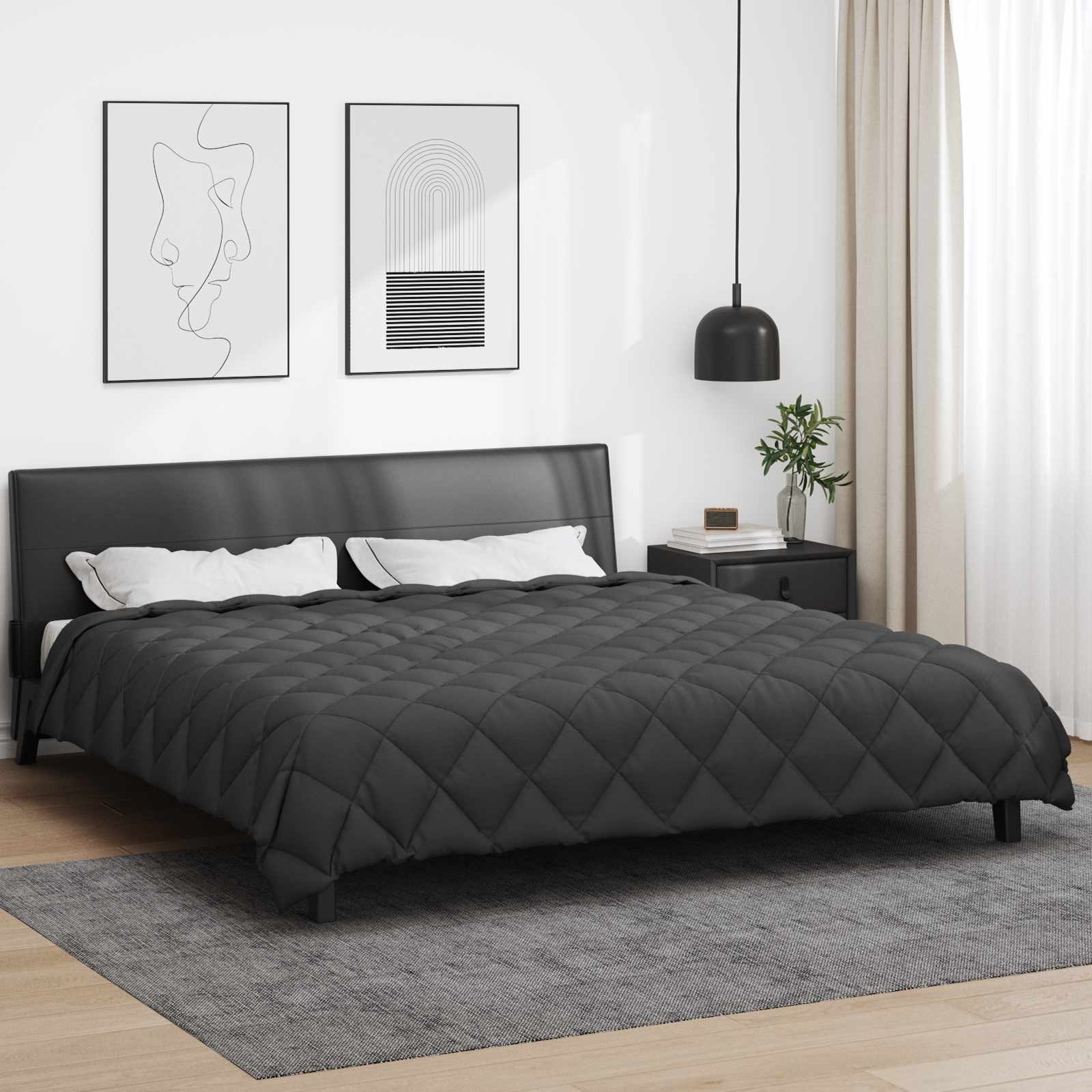 Winter Dekbed Antraciet 220 x 240 cm Microfiber is nu te koop bij PeponiXL, paradijselijk wonen!