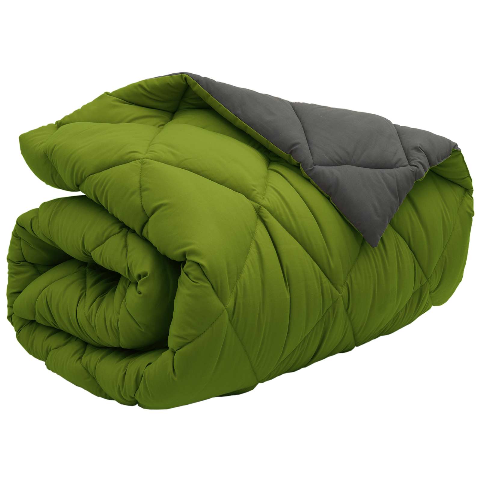 Winter Dekbed Groen en Antraciet 135 x 200 cm Microfiber is nu te koop bij PeponiXL, paradijselijk wonen!