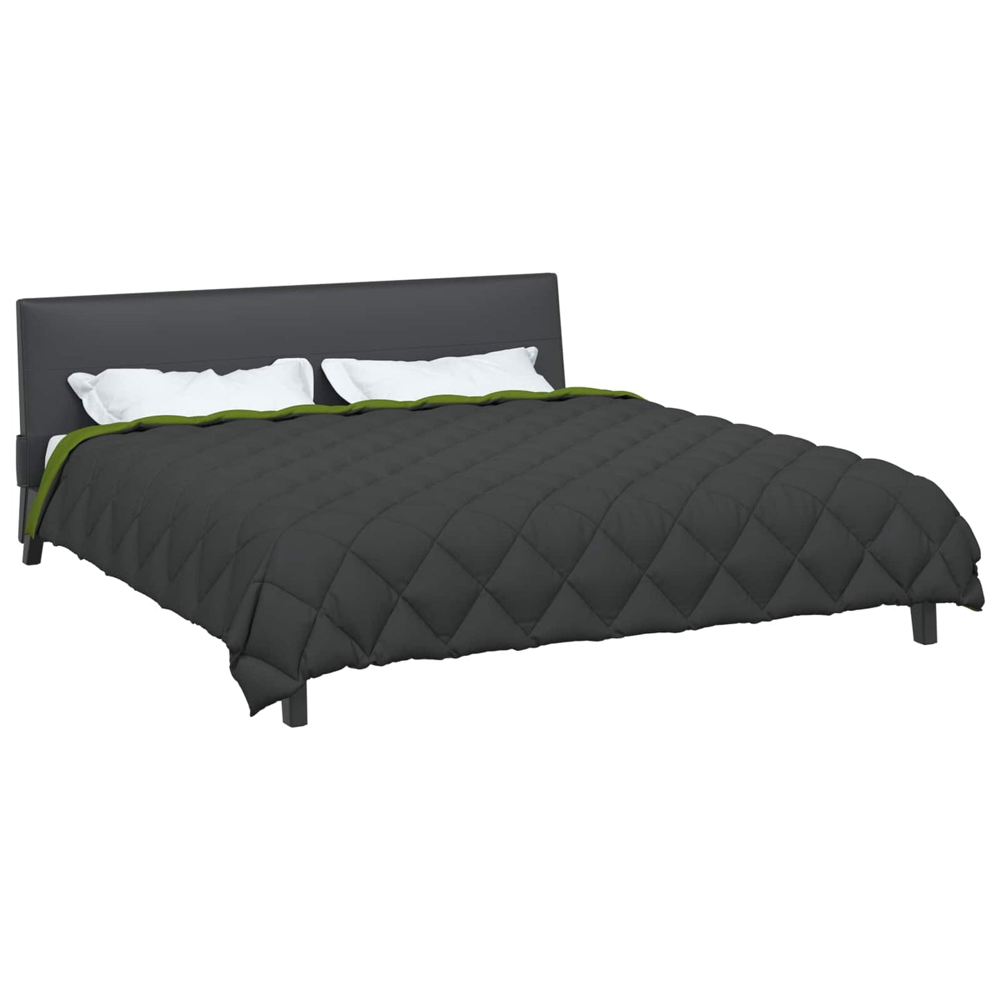 Winter Dekbed Groen en Antraciet 200 x 200 cm Microfiber is nu te koop bij PeponiXL, paradijselijk wonen!