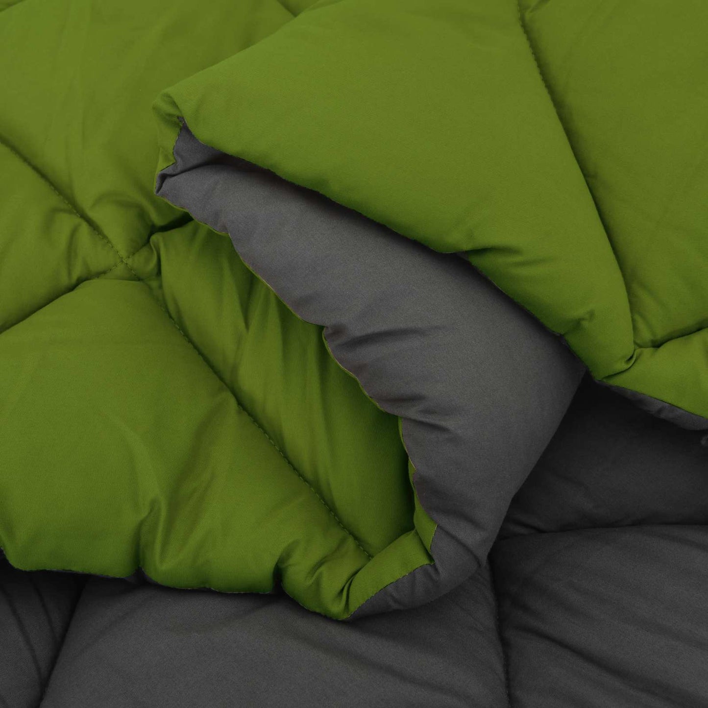 Winter Dekbed Groen en Antraciet 135 x 220 cm Microfiber is nu te koop bij PeponiXL, paradijselijk wonen!