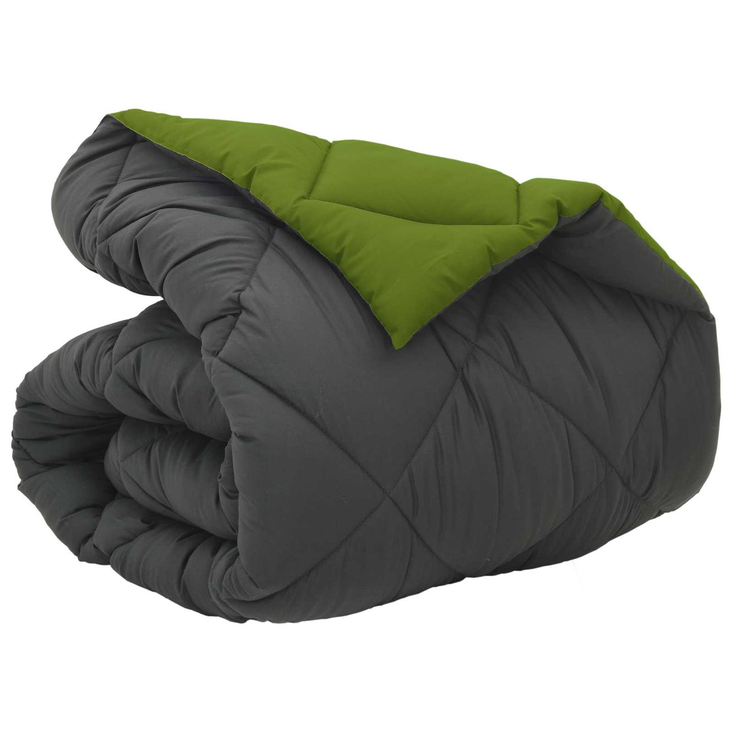 Winter Dekbed Groen en Antraciet 140 x 220 cm Microfiber is nu te koop bij PeponiXL, paradijselijk wonen!