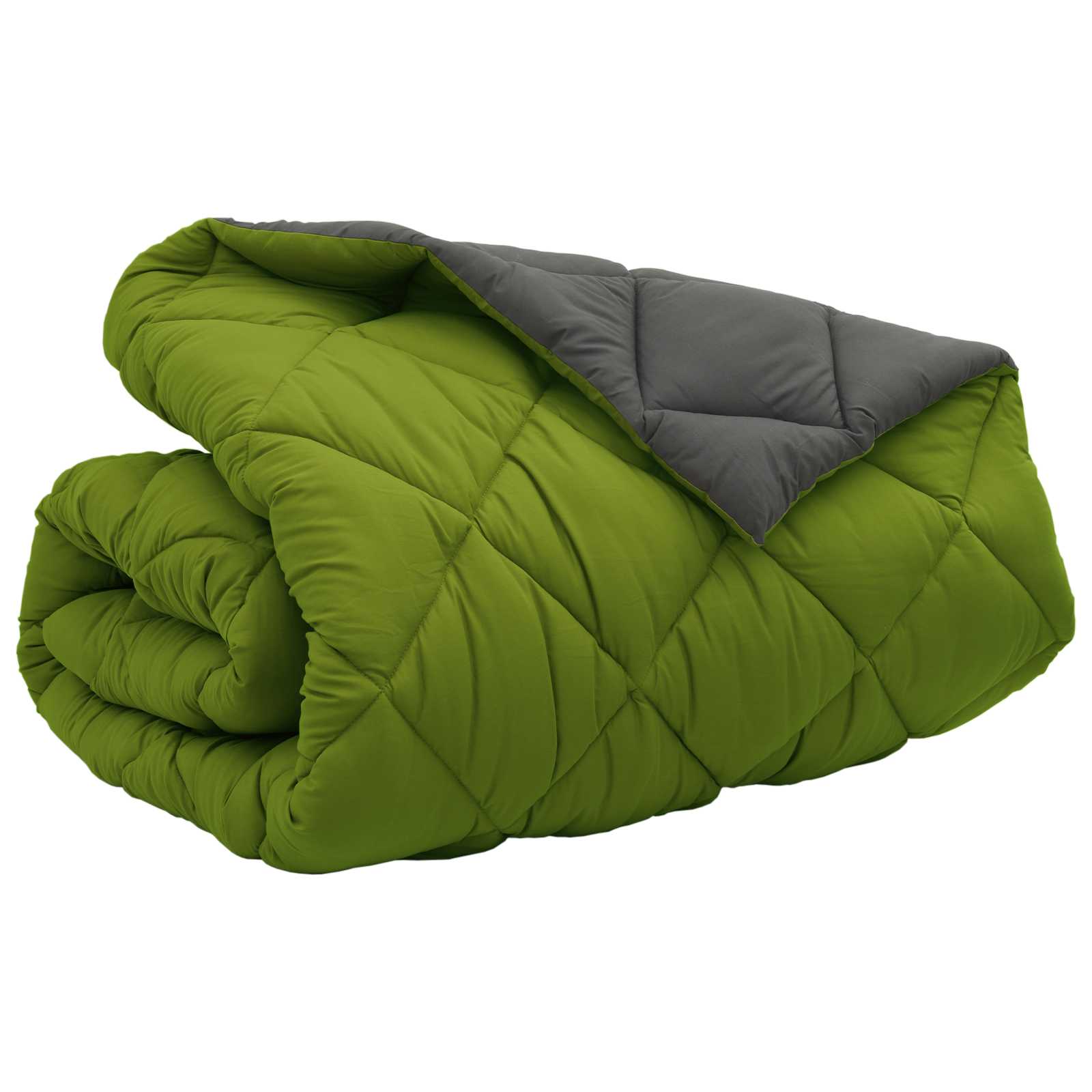 Winter Dekbed Groen en Antraciet 200 x 220 cm Microfiber is nu te koop bij PeponiXL, paradijselijk wonen!