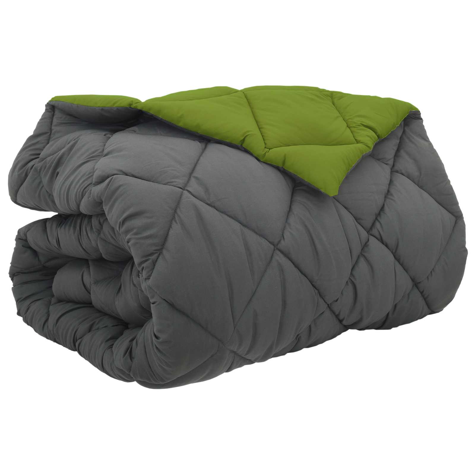 Winter Dekbed Groen en Antraciet 240 x 260 cm Microfiber is nu te koop bij PeponiXL, paradijselijk wonen!