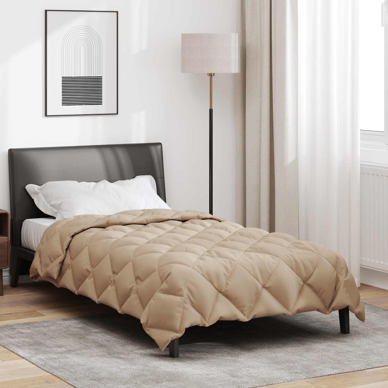 Winter Dekbed Taupe 135 x 220 cm Microfiber is nu te koop bij PeponiXL, paradijselijk wonen!