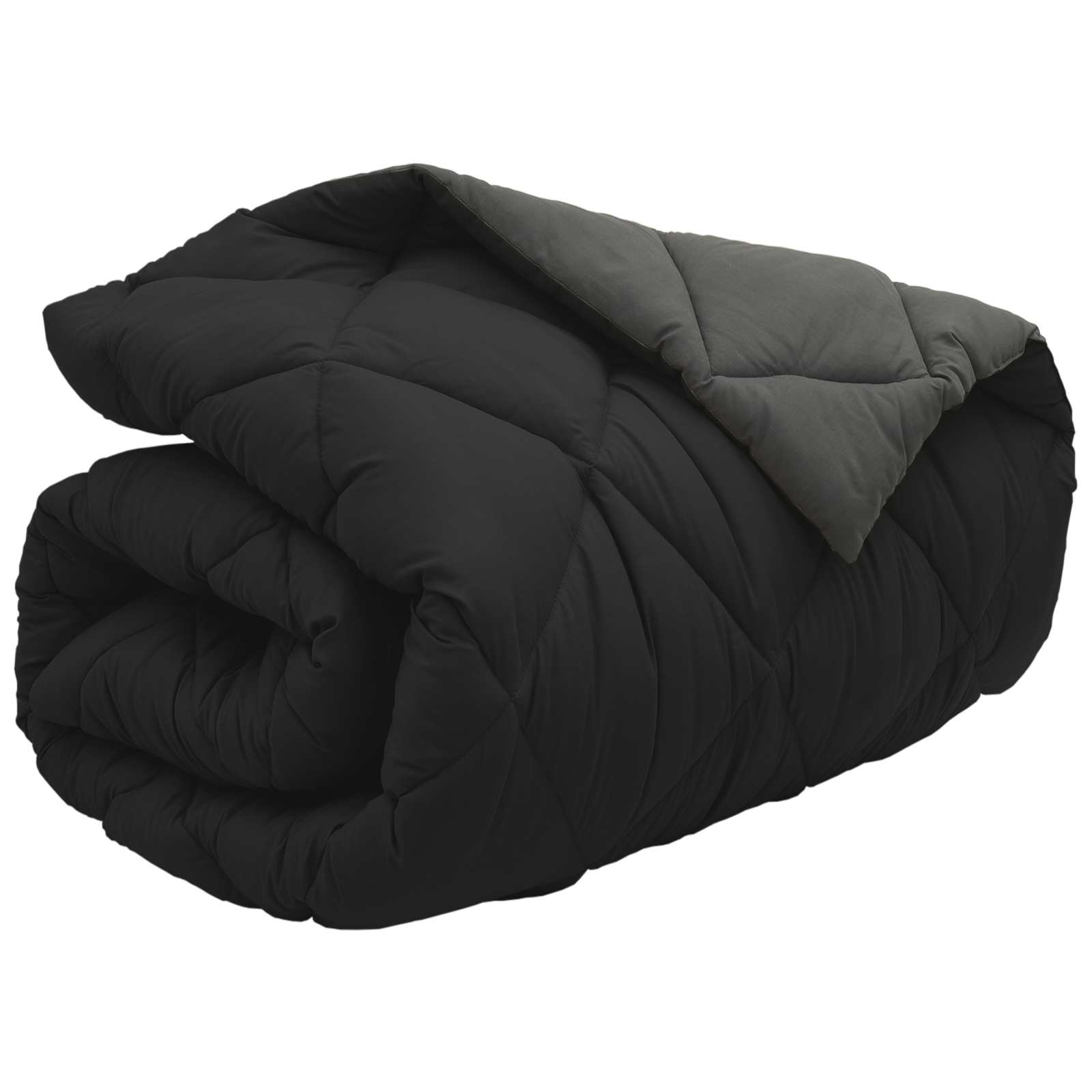 Winter Dekbed Zwart en Anthraciet 140 x 200 cm Microfiber is nu te koop bij PeponiXL, paradijselijk wonen!