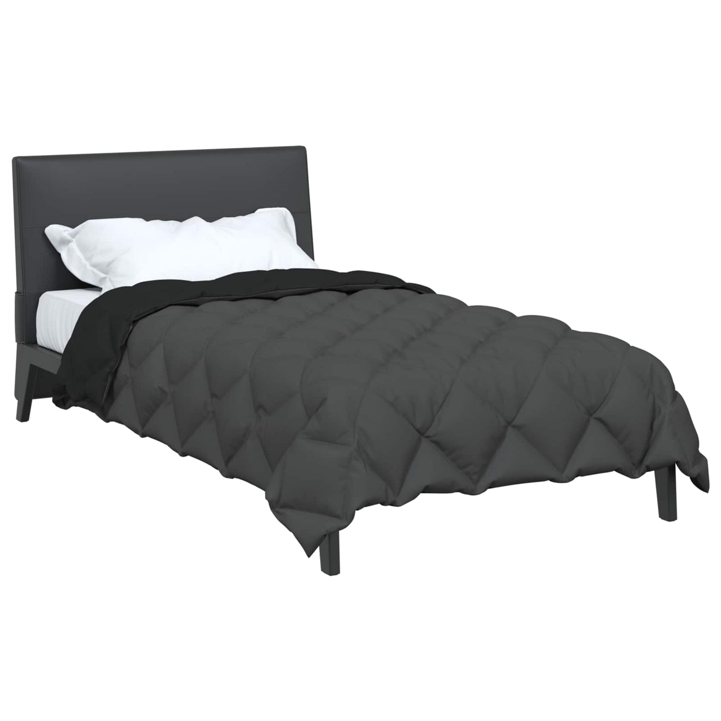 Winter Dekbed Zwart en Anthraciet 140 x 200 cm Microfiber is nu te koop bij PeponiXL, paradijselijk wonen!