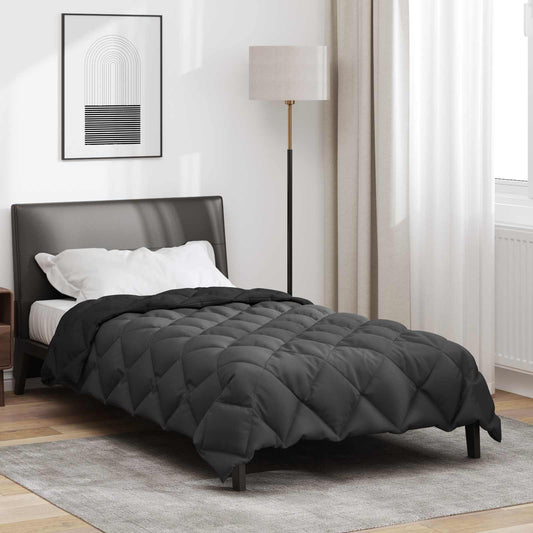 Winter Dekbed Zwart en Anthraciet 155 x 220 cm Microfiber is nu te koop bij PeponiXL, paradijselijk wonen!
