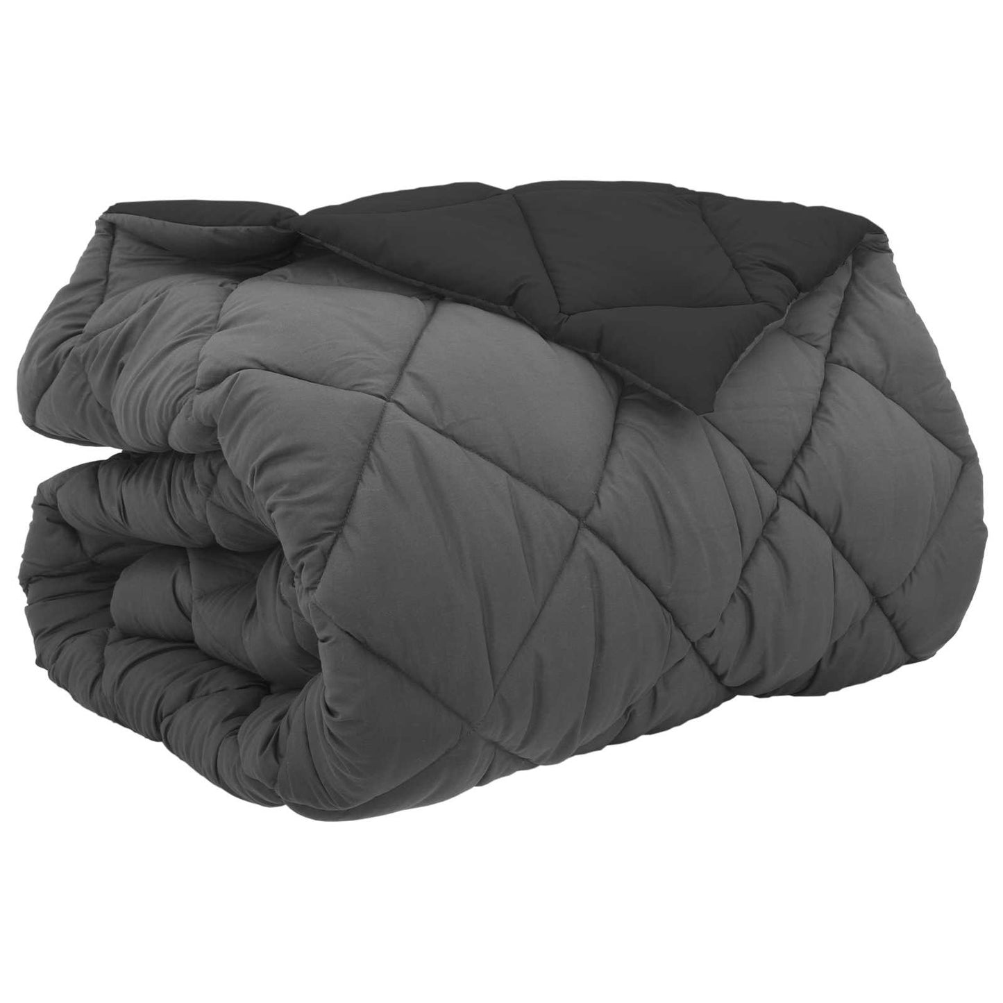 Winter Dekbed Zwart en Anthraciet 220 x 260 cm Microfiber is nu te koop bij PeponiXL, paradijselijk wonen!