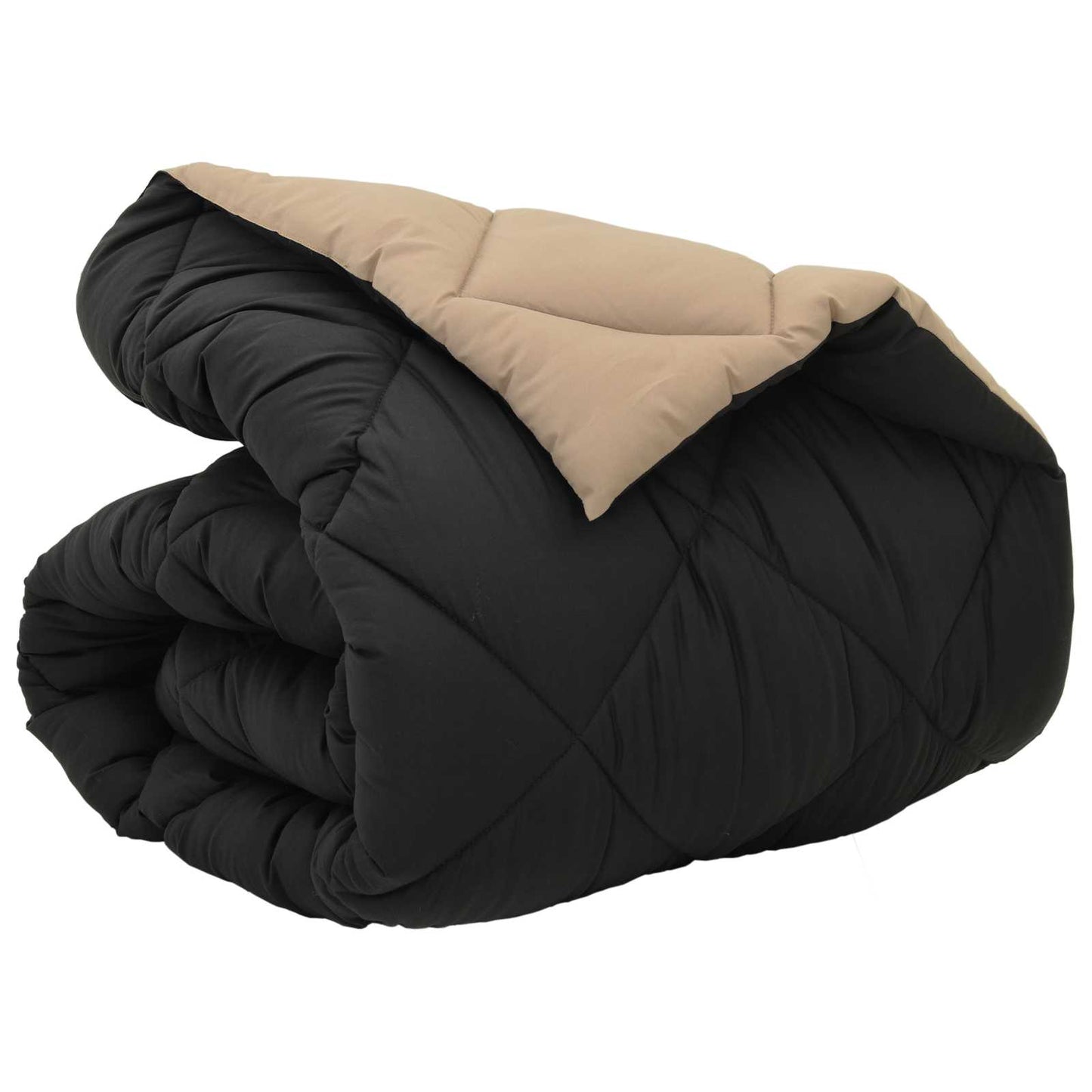 Winter Dekbed Zwart en Taupe 135 x 220 cm Microfiber is nu te koop bij PeponiXL, paradijselijk wonen!