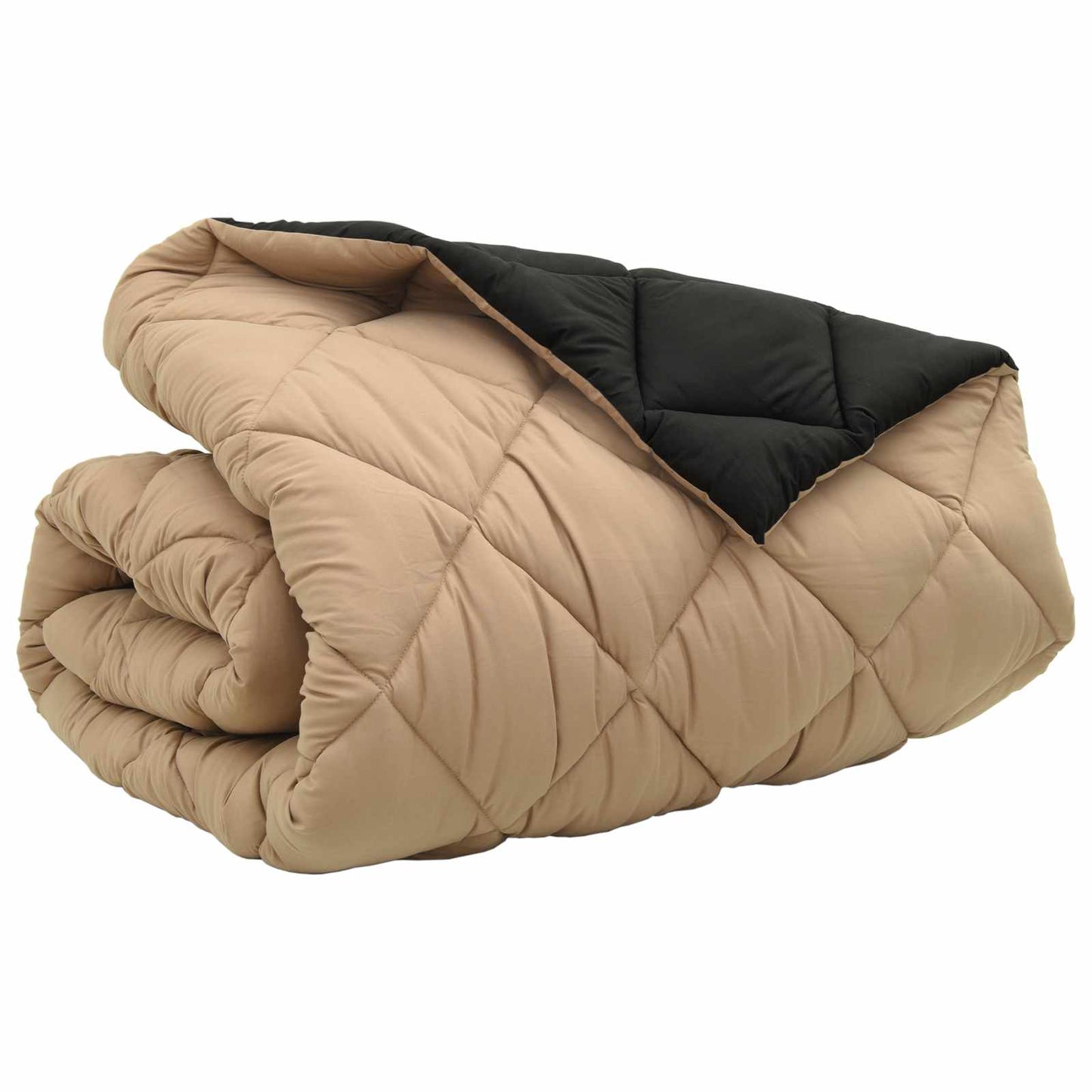 Winter Dekbed Zwart en Taupe 240 x 260 cm Microfiber is nu te koop bij PeponiXL, paradijselijk wonen!