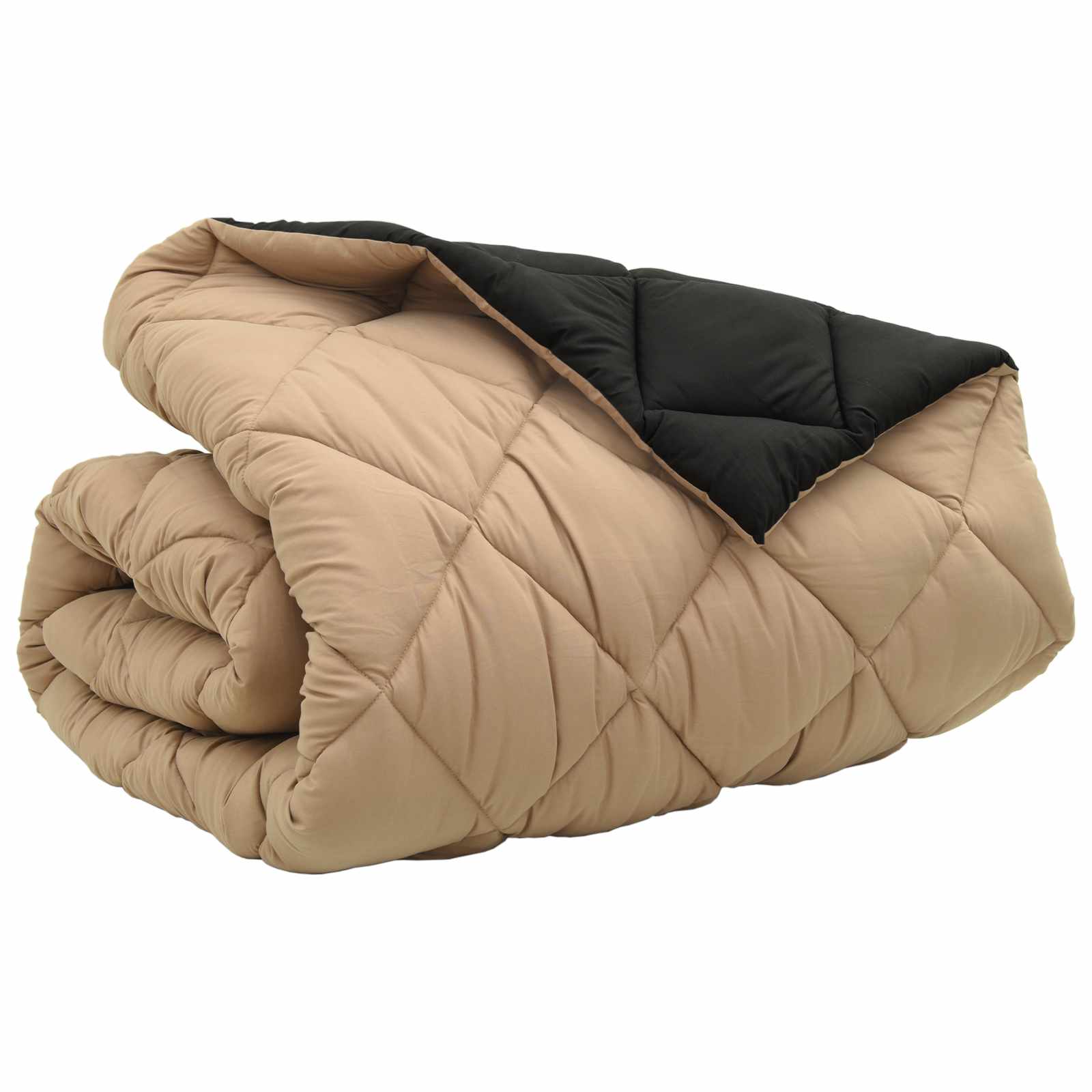 Winter Dekbed Zwart en Taupe 240 x 260 cm Microfiber is nu te koop bij PeponiXL, paradijselijk wonen!