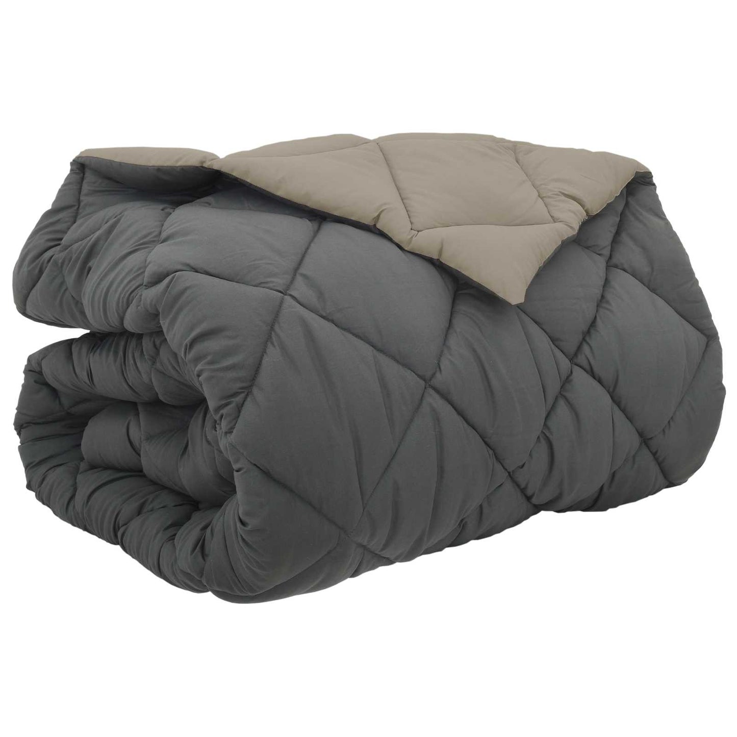 Winter Dekbed Lichtgrijs en Antraciet 200 x 200 cm Microfiber is nu te koop bij PeponiXL, paradijselijk wonen!