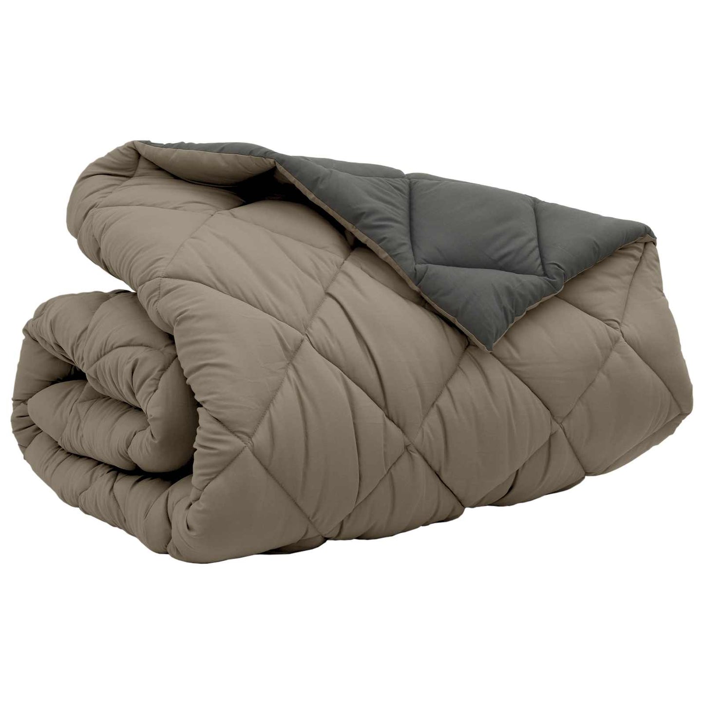 Winter Dekbed Lichtgrijs en Antraciet 200 x 200 cm Microfiber is nu te koop bij PeponiXL, paradijselijk wonen!