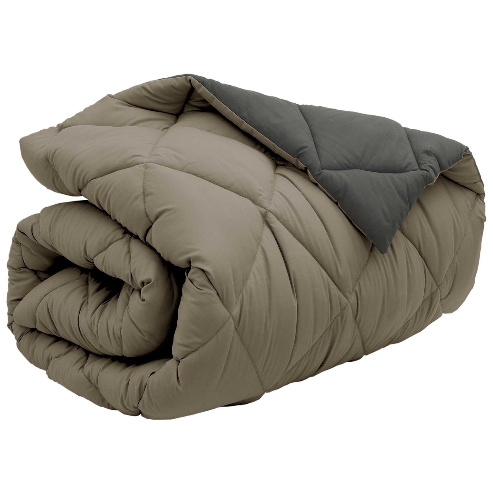Winter Dekbed Lichtgrijs en Antraciet 135 x 220 cm Microfiber is nu te koop bij PeponiXL, paradijselijk wonen!