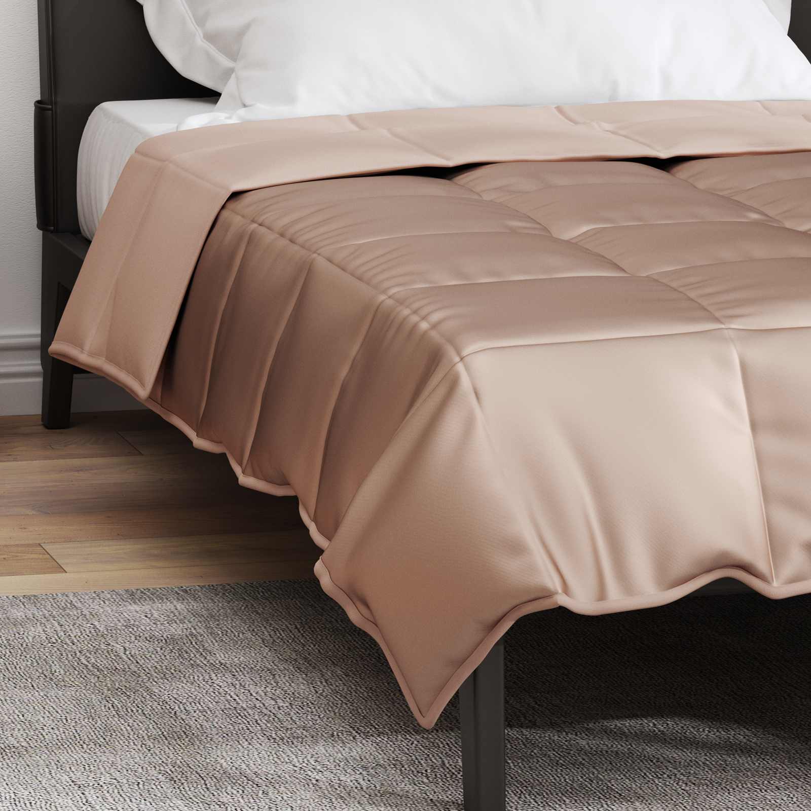 Zomer Dekbed Goud 135 x 200 cm Satijn en Microfiber is nu te koop bij PeponiXL, paradijselijk wonen!