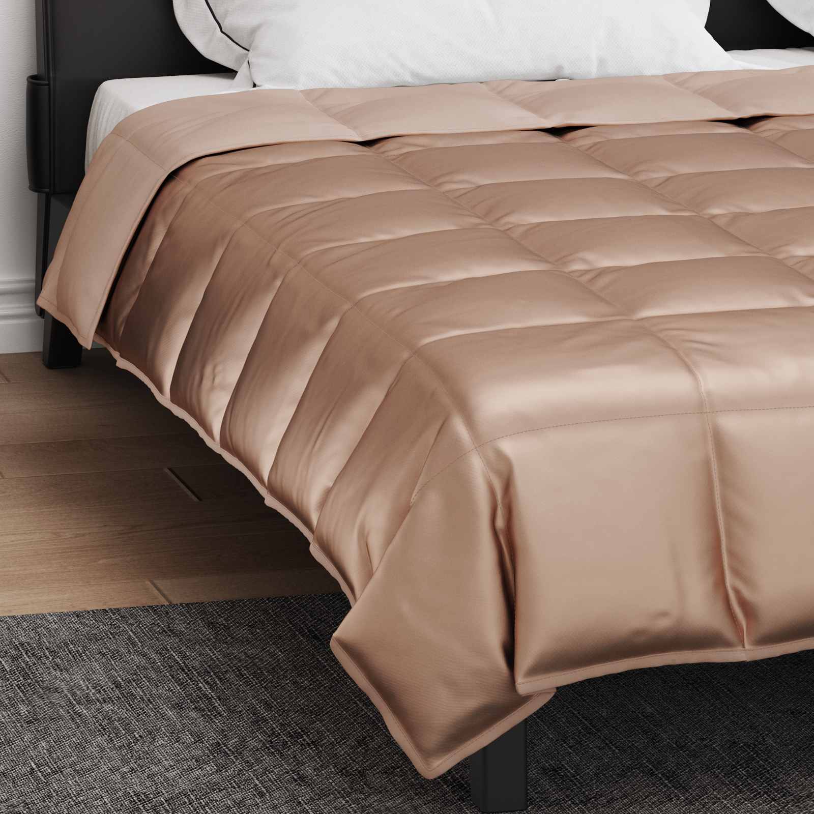 Zomer Dekbed Goud 220 x 260 cm Satijn en Microfiber is nu te koop bij PeponiXL, paradijselijk wonen!