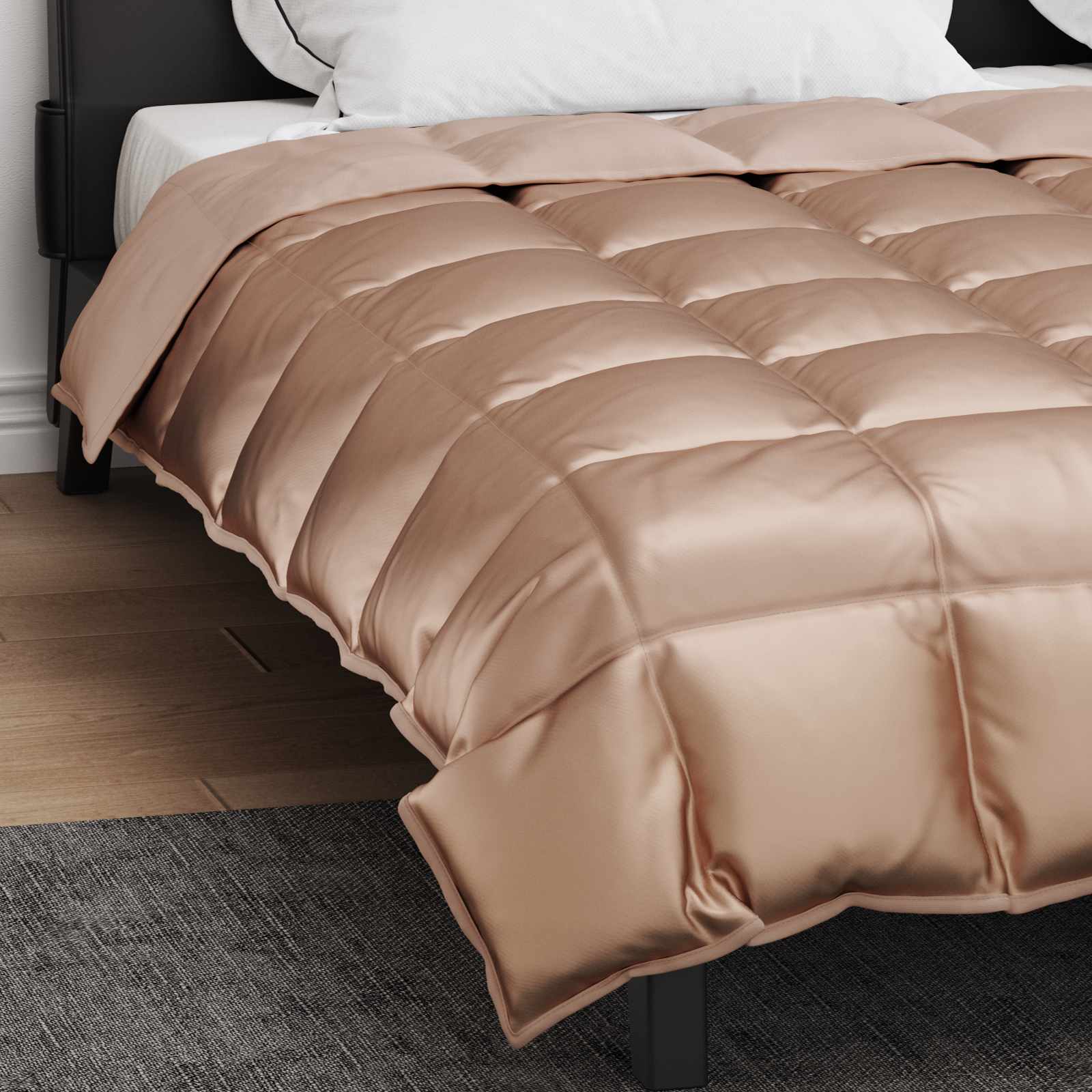 Winter Dekbed Goud 200 x 240 cm Satijn en Microfiber is nu te koop bij PeponiXL, paradijselijk wonen!