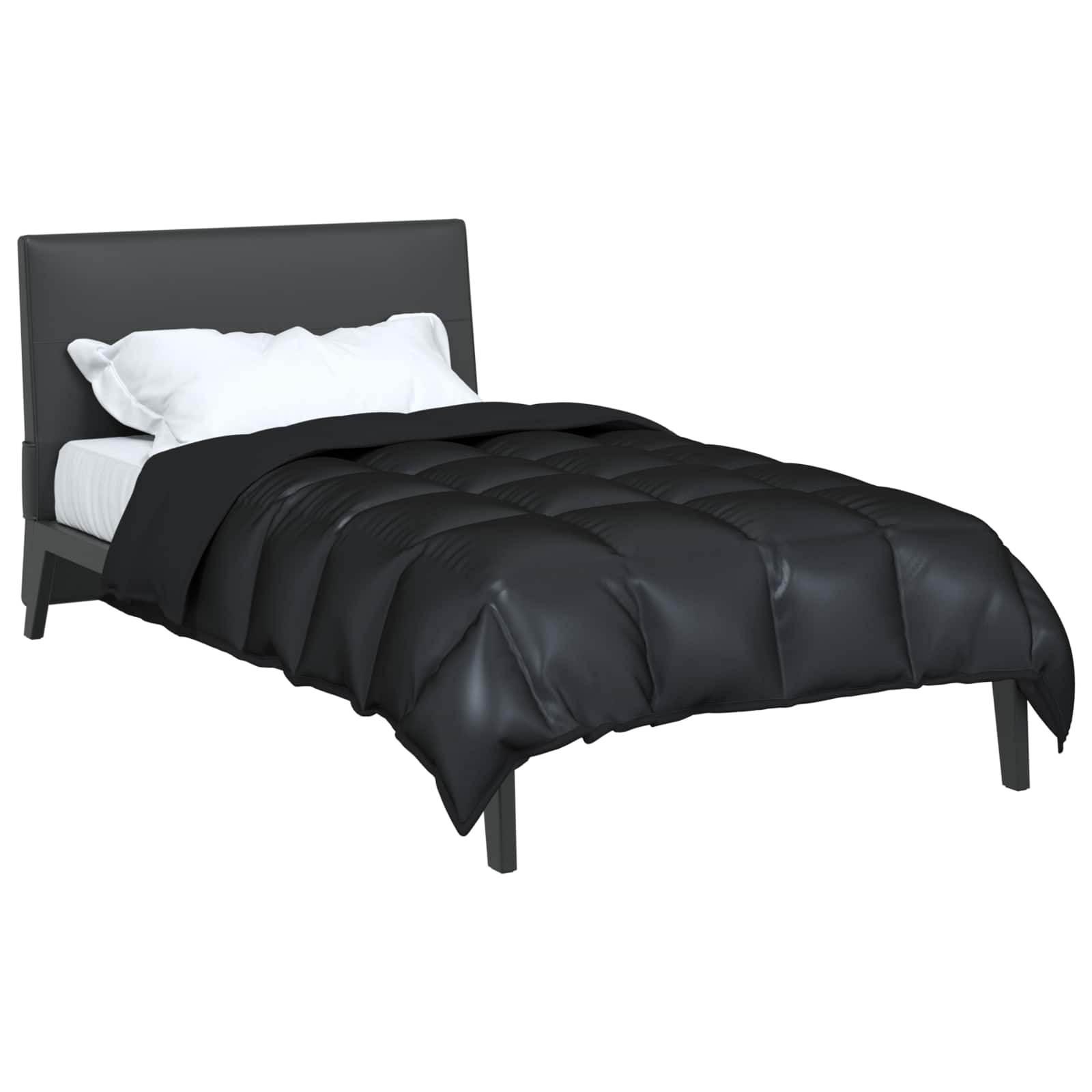 Winter Dekbed Zwart 155 x 220 cm Satijn en Microfiber is nu te koop bij PeponiXL, paradijselijk wonen!
