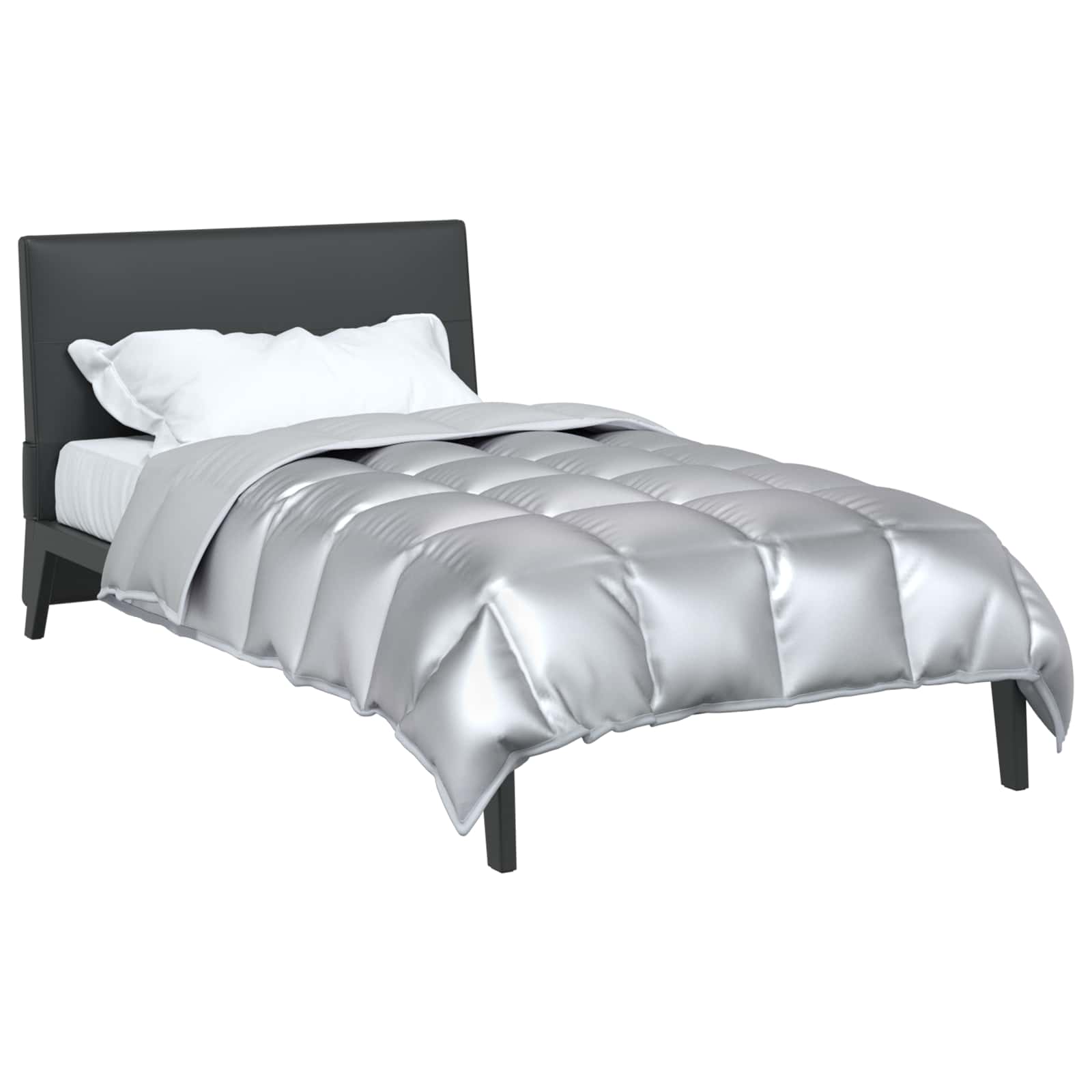 Winter Dekbed Zilver 135 x 200 cm Satijn en Microfiber is nu te koop bij PeponiXL, paradijselijk wonen!