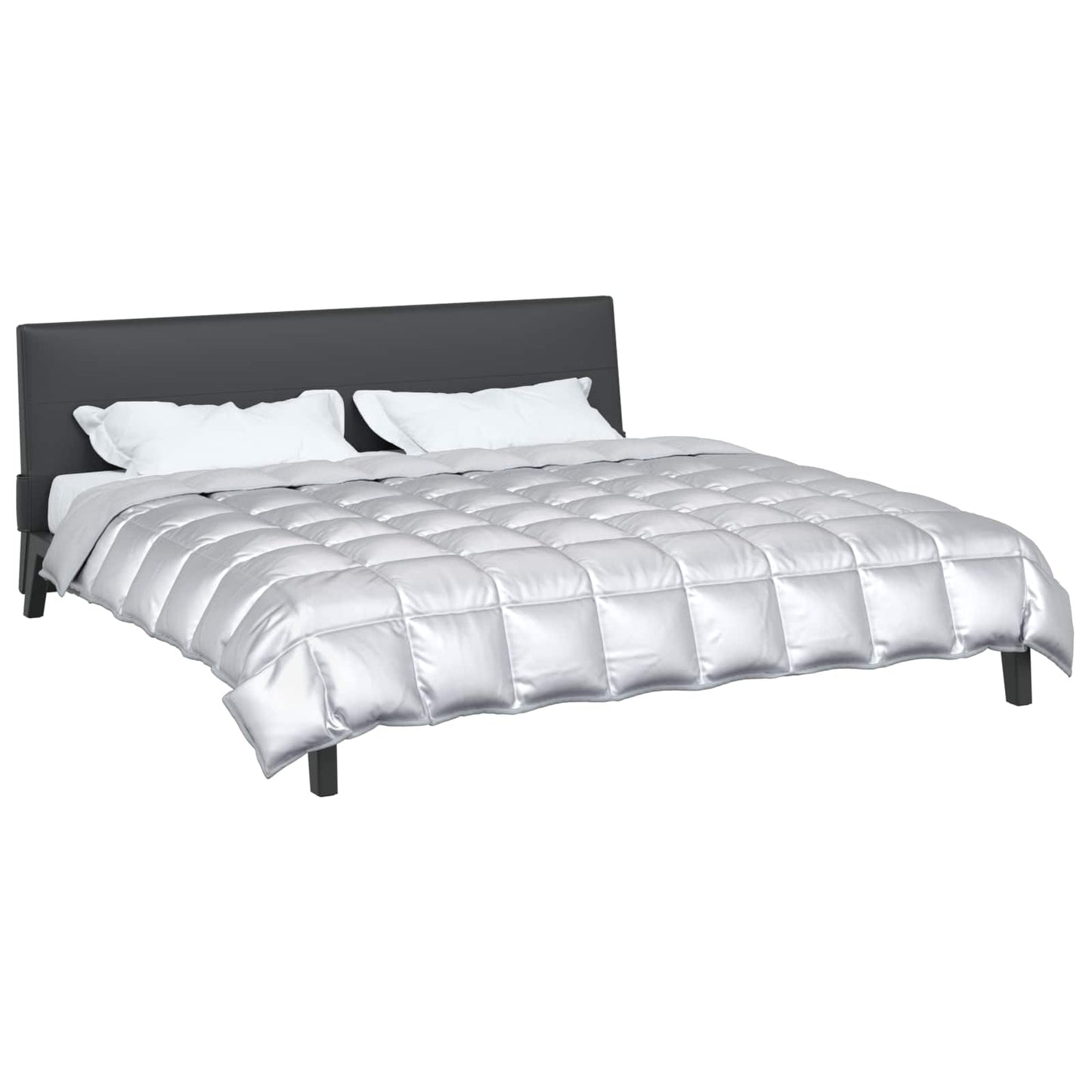 Winter Dekbed Zilver 200 x 240 cm Satijn en Microfiber is nu te koop bij PeponiXL, paradijselijk wonen!