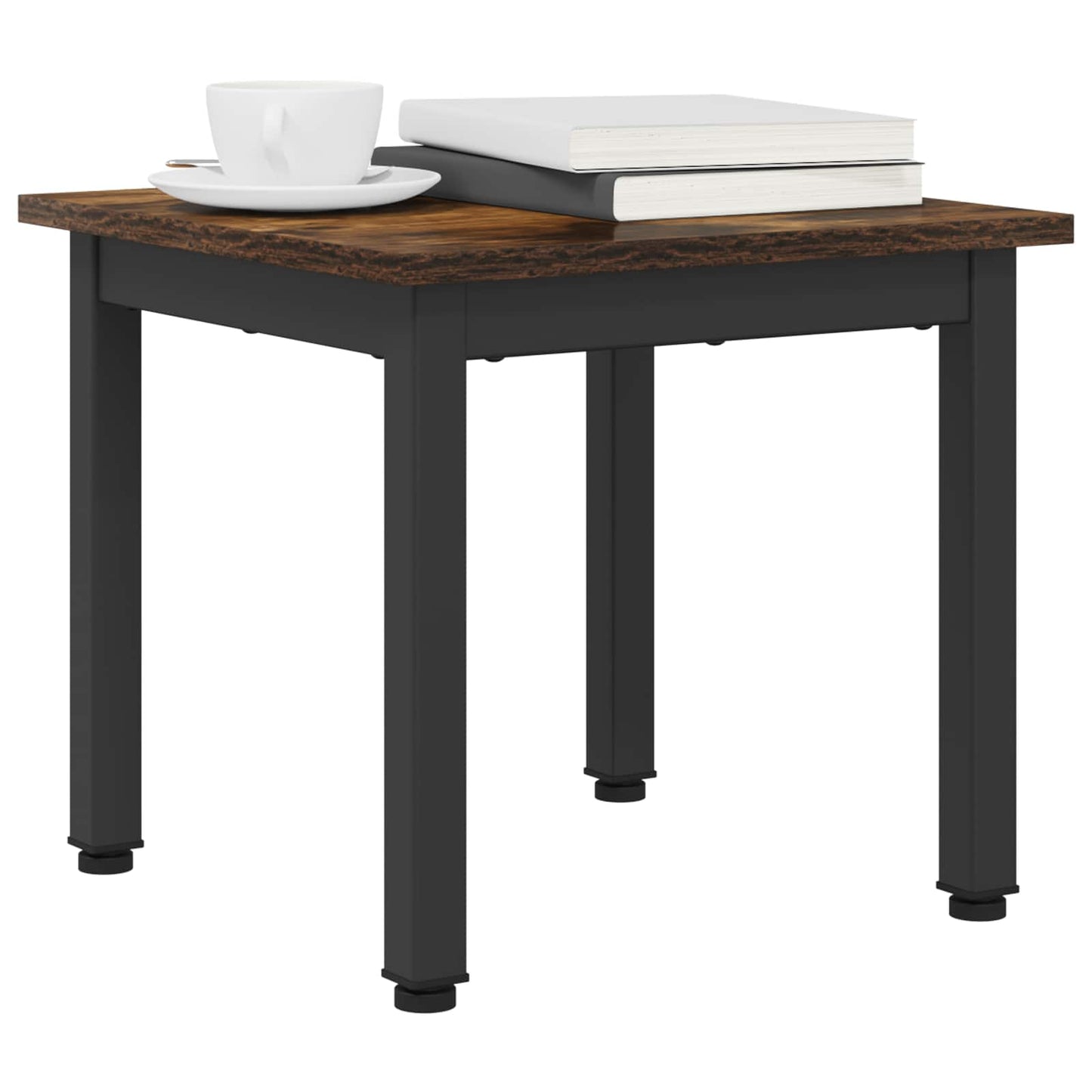 Salontafel Rook Eik 40 x 40 x 36 cm Bewerkt hout is nu te koop bij PeponiXL, paradijselijk wonen!