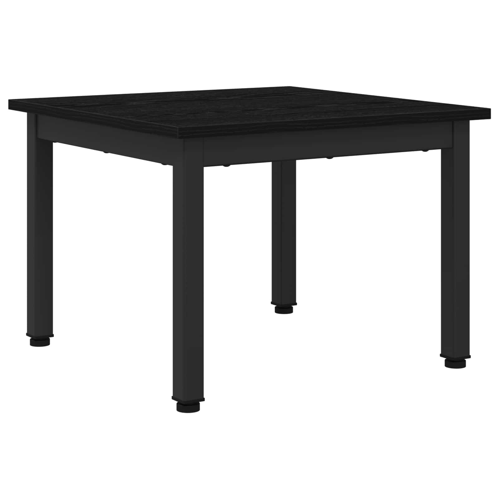 Salontafel Zwart Eiken 50 x 50 x 36 cm Bewerkt hout is nu te koop bij PeponiXL, paradijselijk wonen!