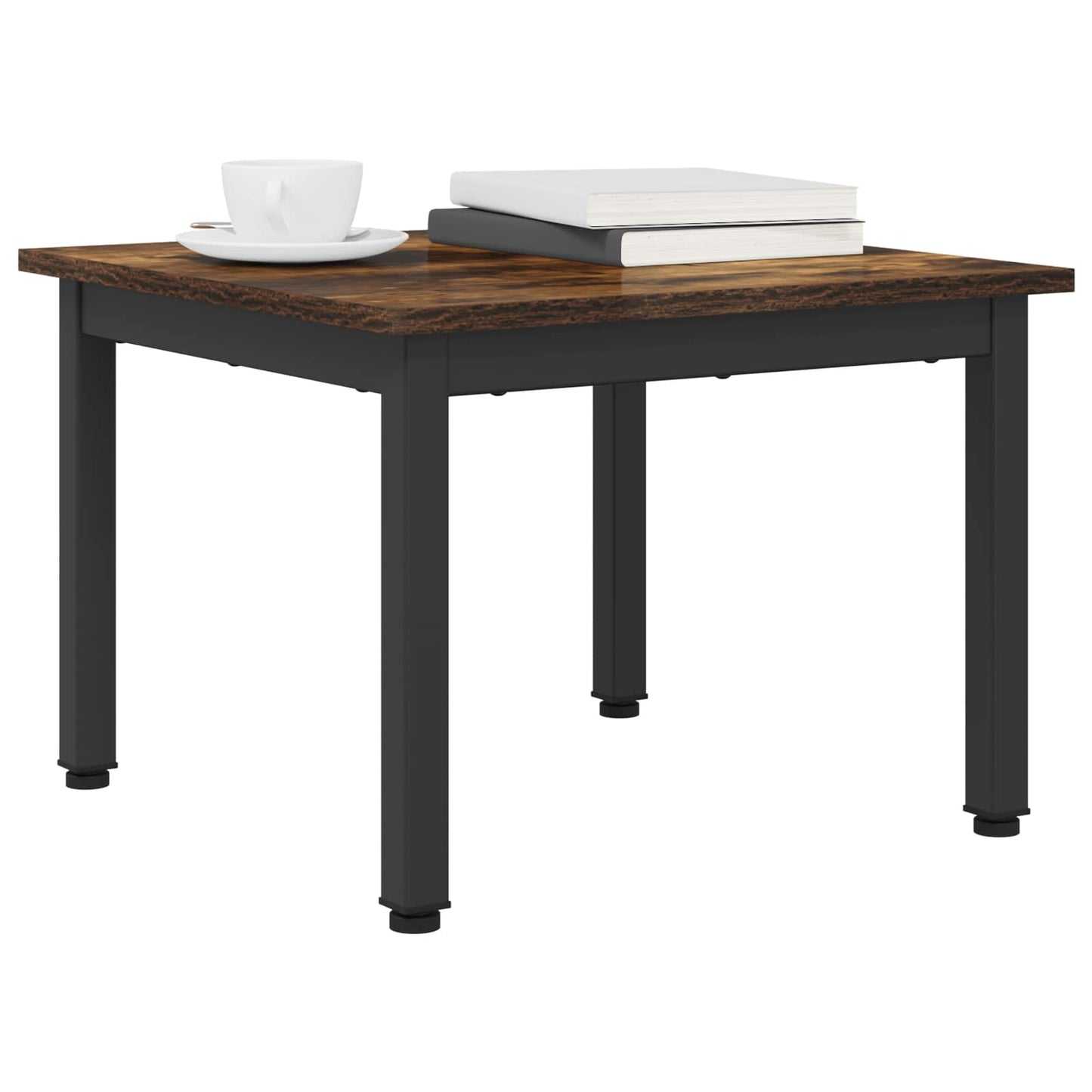 Salontafel Rook Eik 50 x 50 x 36 cm Bewerkt hout is nu te koop bij PeponiXL, paradijselijk wonen!